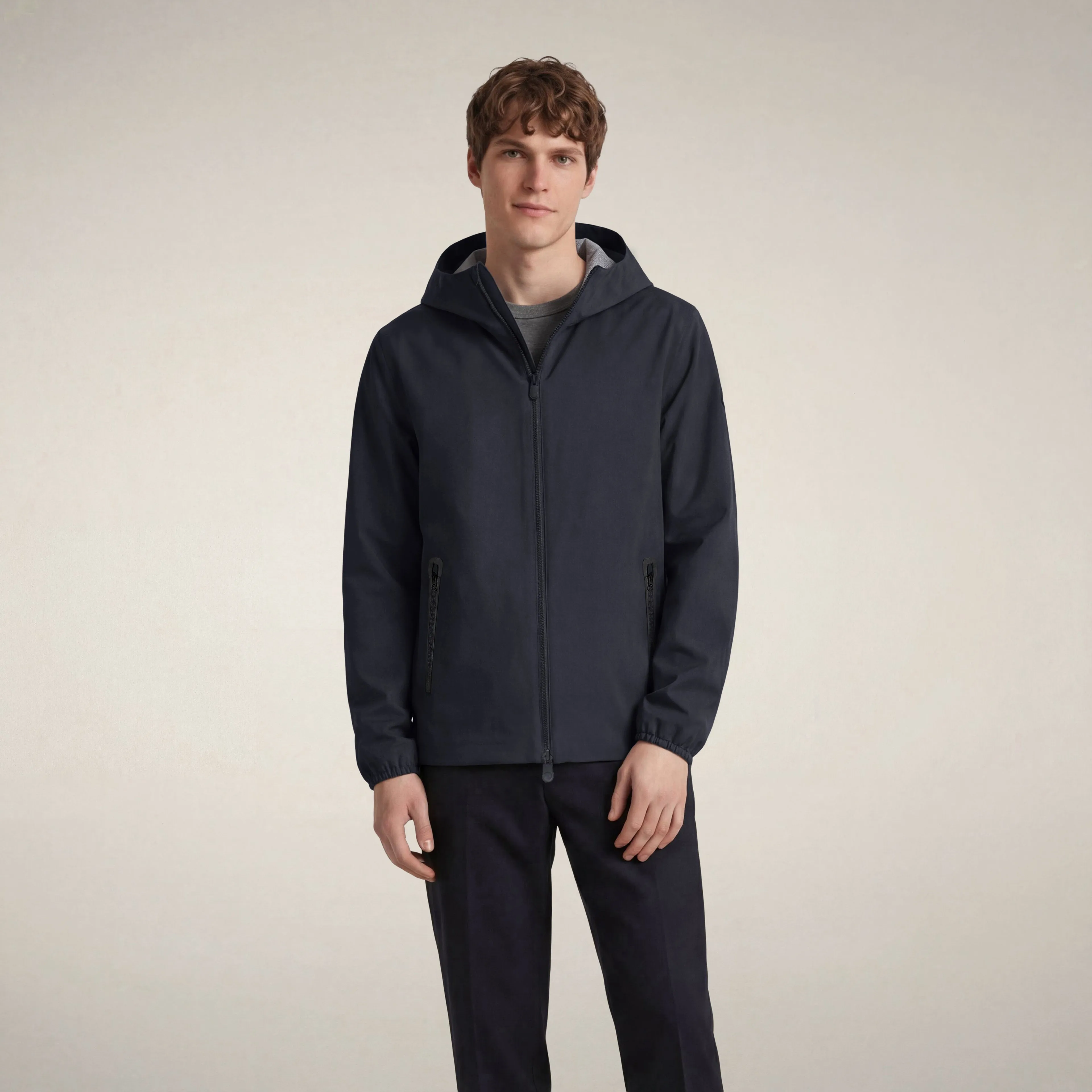 Men's hooded jacket drop in blue black sold by Save The Duck product image thumbnail 5