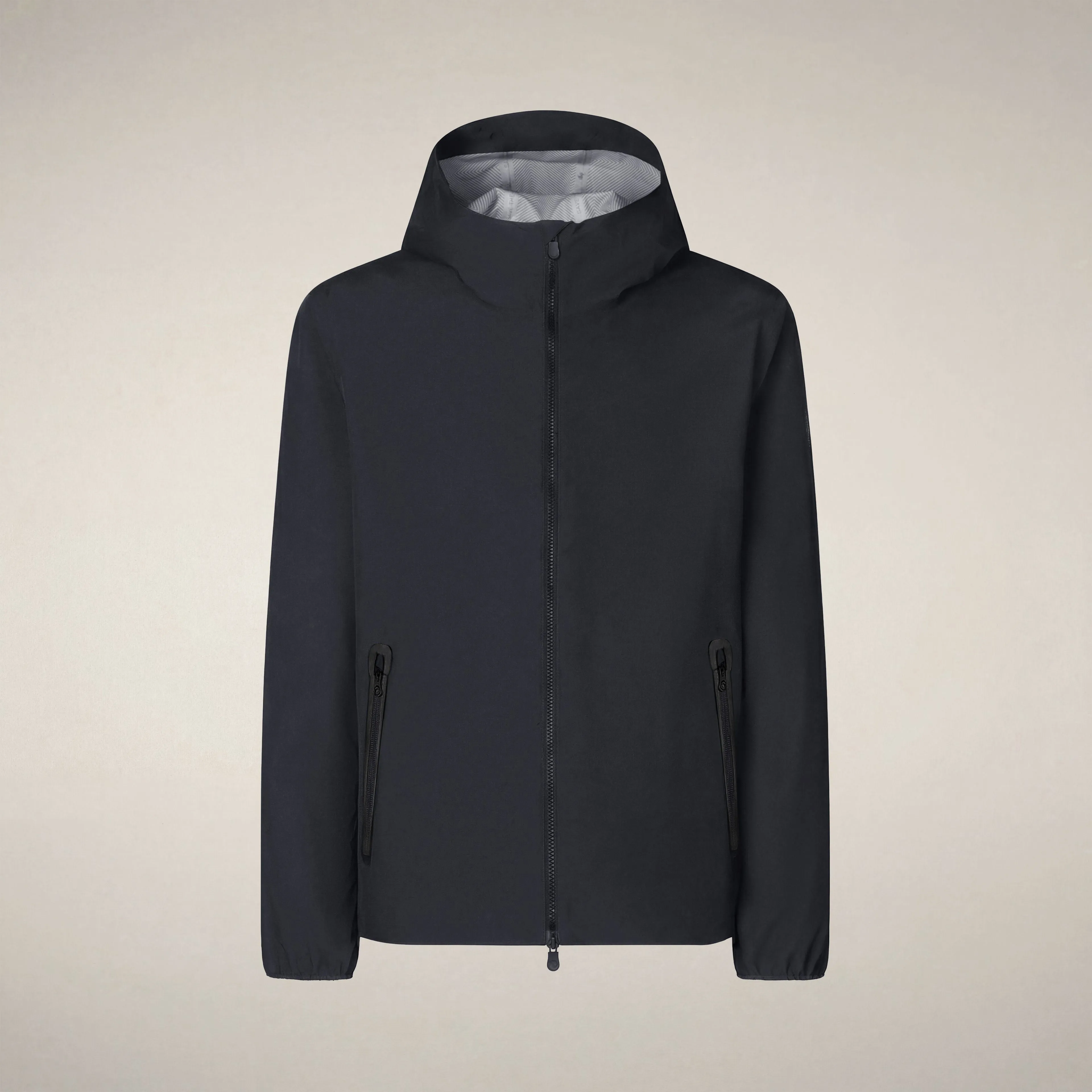 Men's hooded jacket drop in blue black sold by Save The Duck product image thumbnail 3