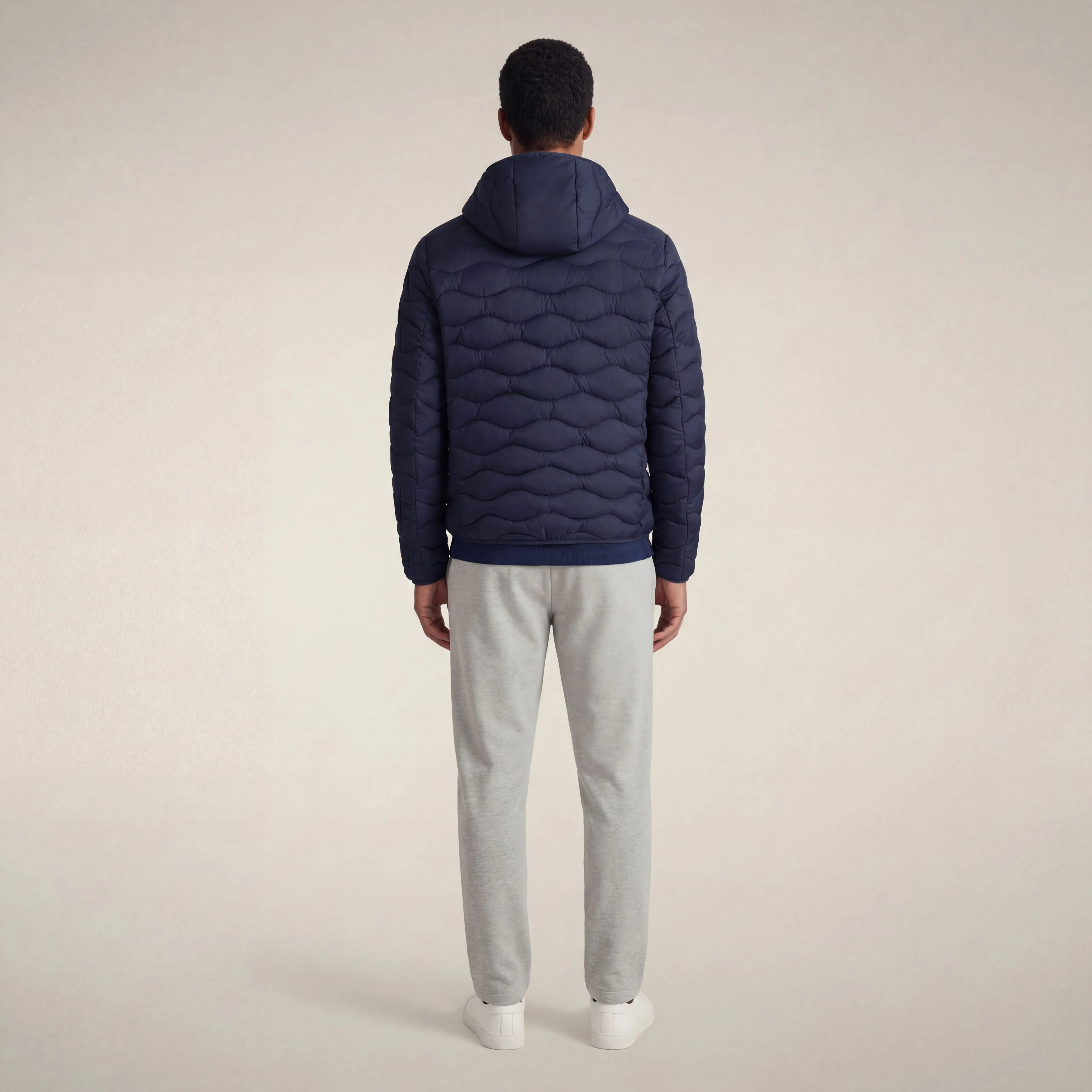 Men's hooded animal free puffer jacket reef in navy blue sold by Save The Duck product image thumbnail 2