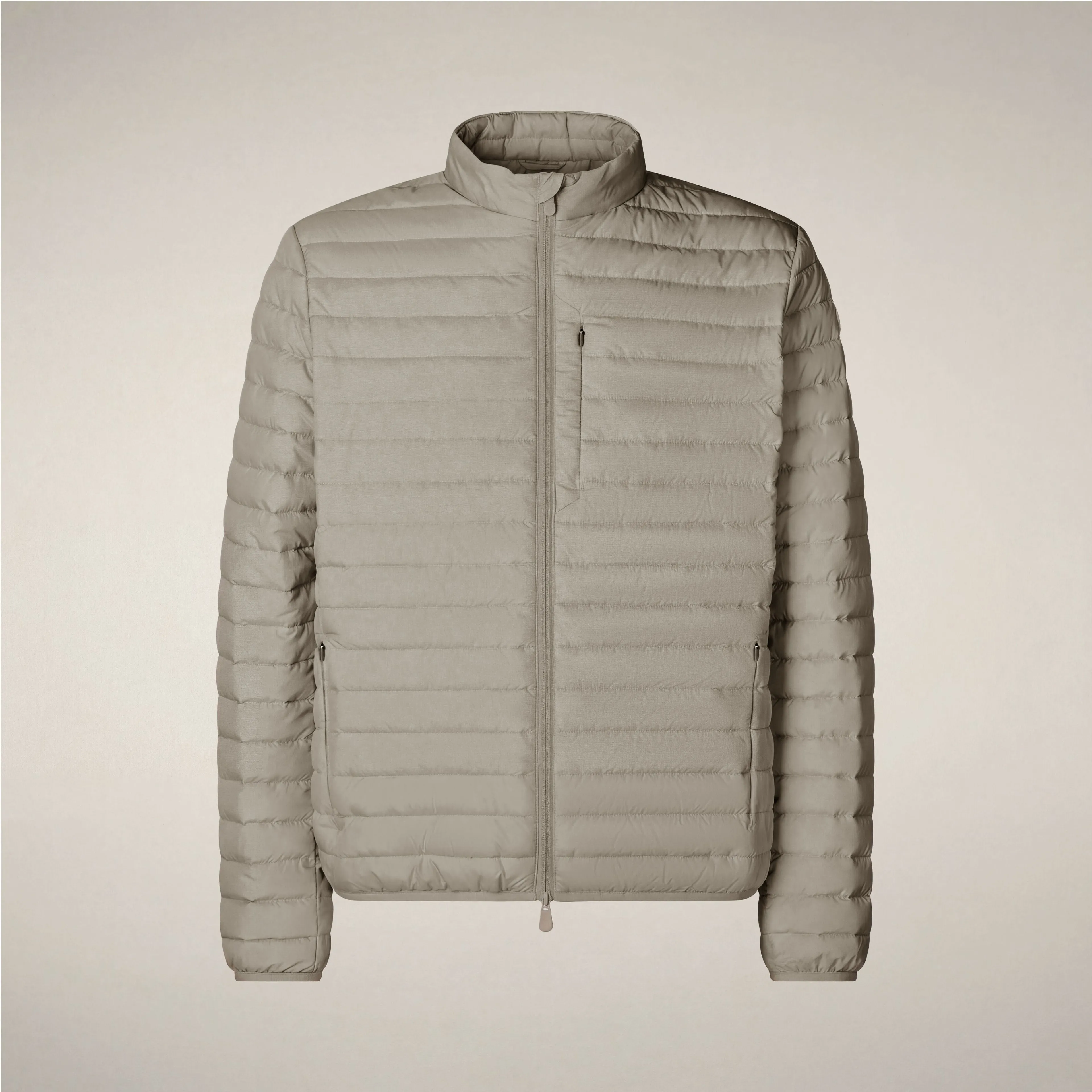 Men's animal free puffer jacket cole in rainy beige sold by Save The Duck product image thumbnail 3