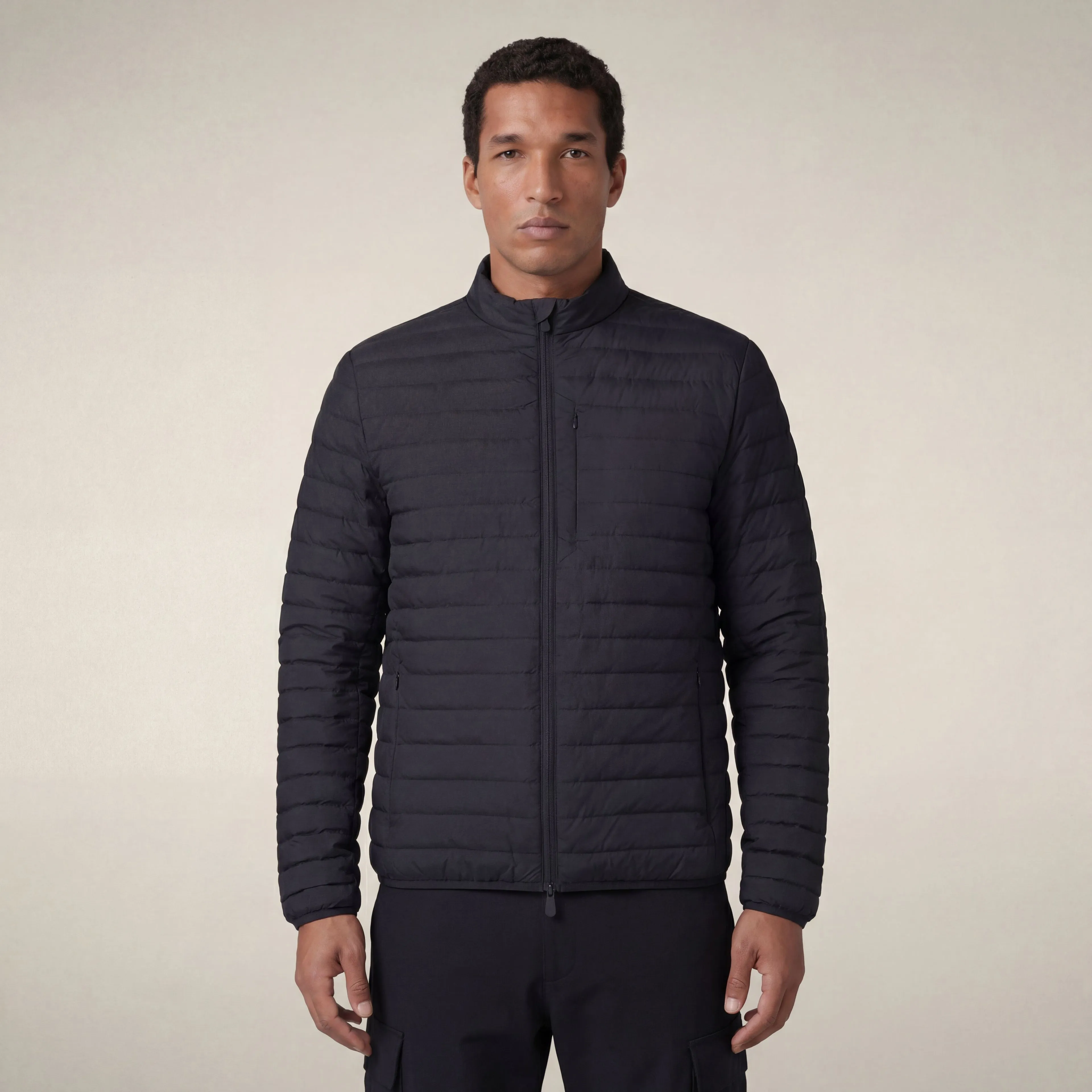 Men's animal free puffer jacket cole in blue black sold by Save The Duck product image thumbnail 5