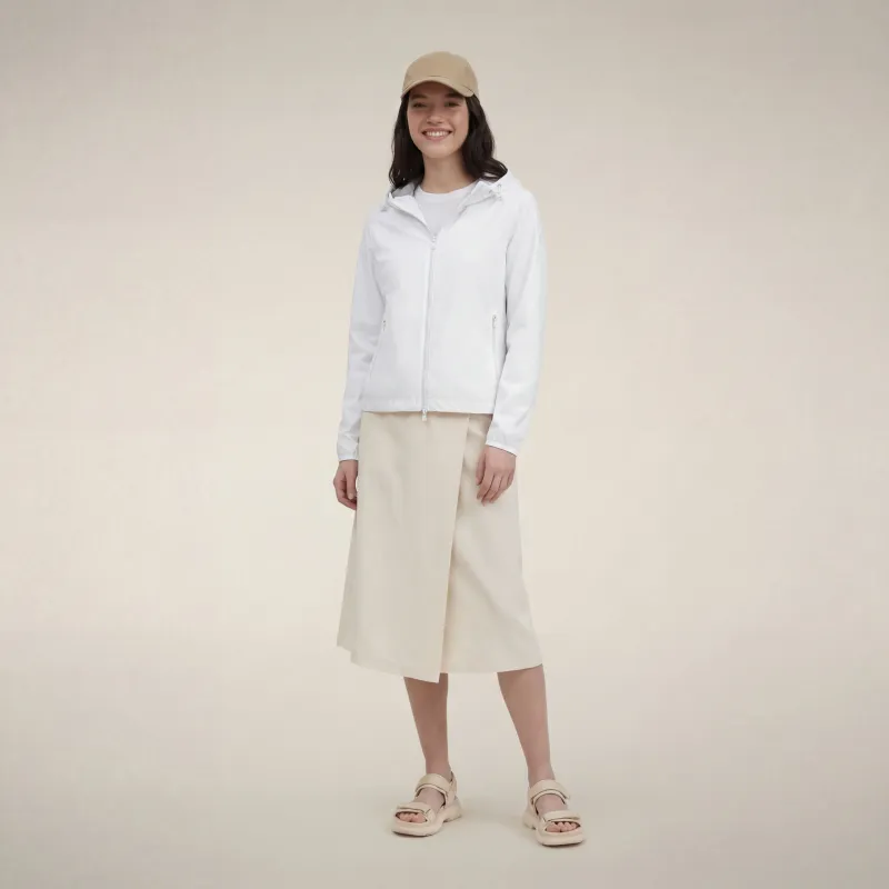 Women's hooded jacket stella in white made by Save The Duck