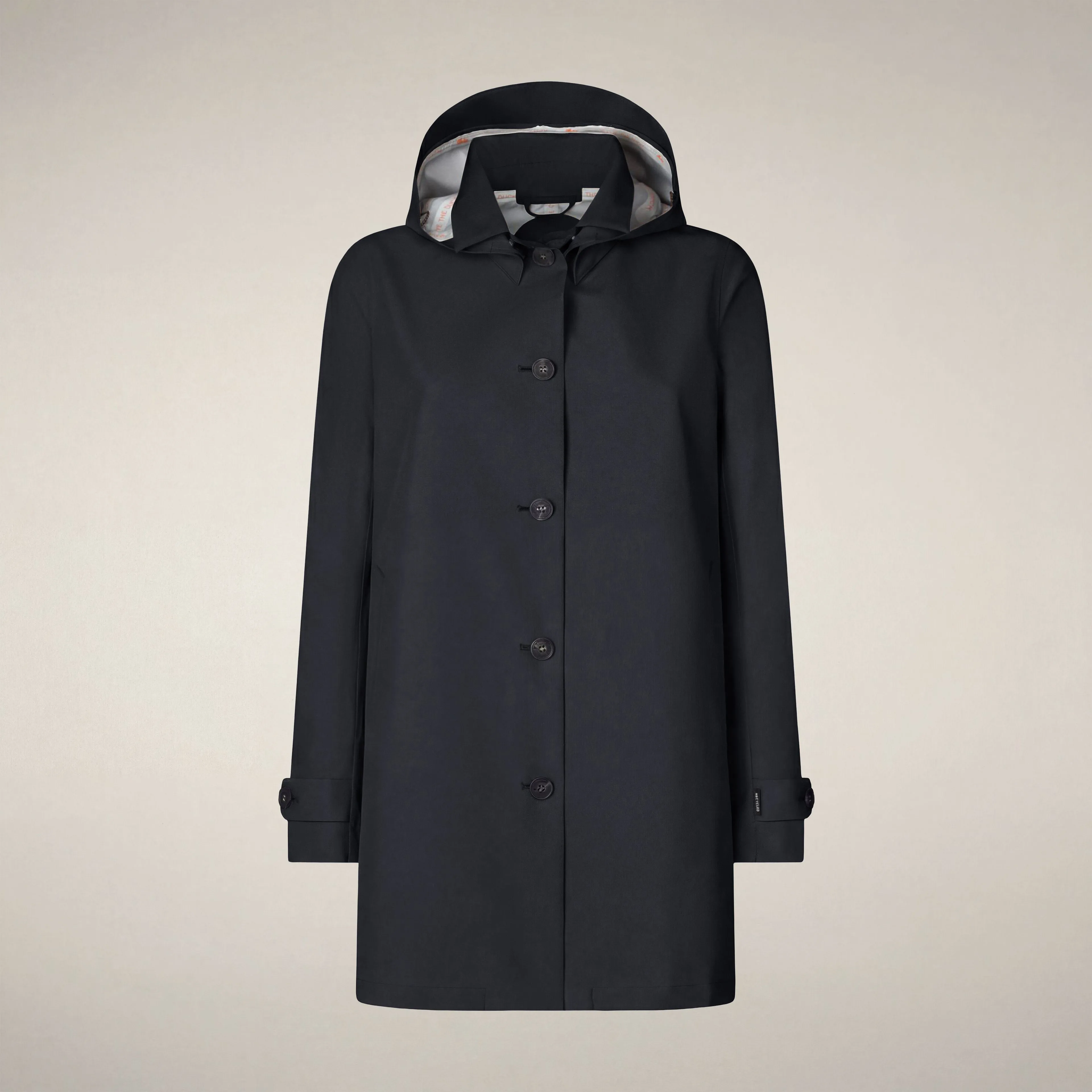Women's hooded coat april in blue black sold by Save The Duck product image thumbnail 3