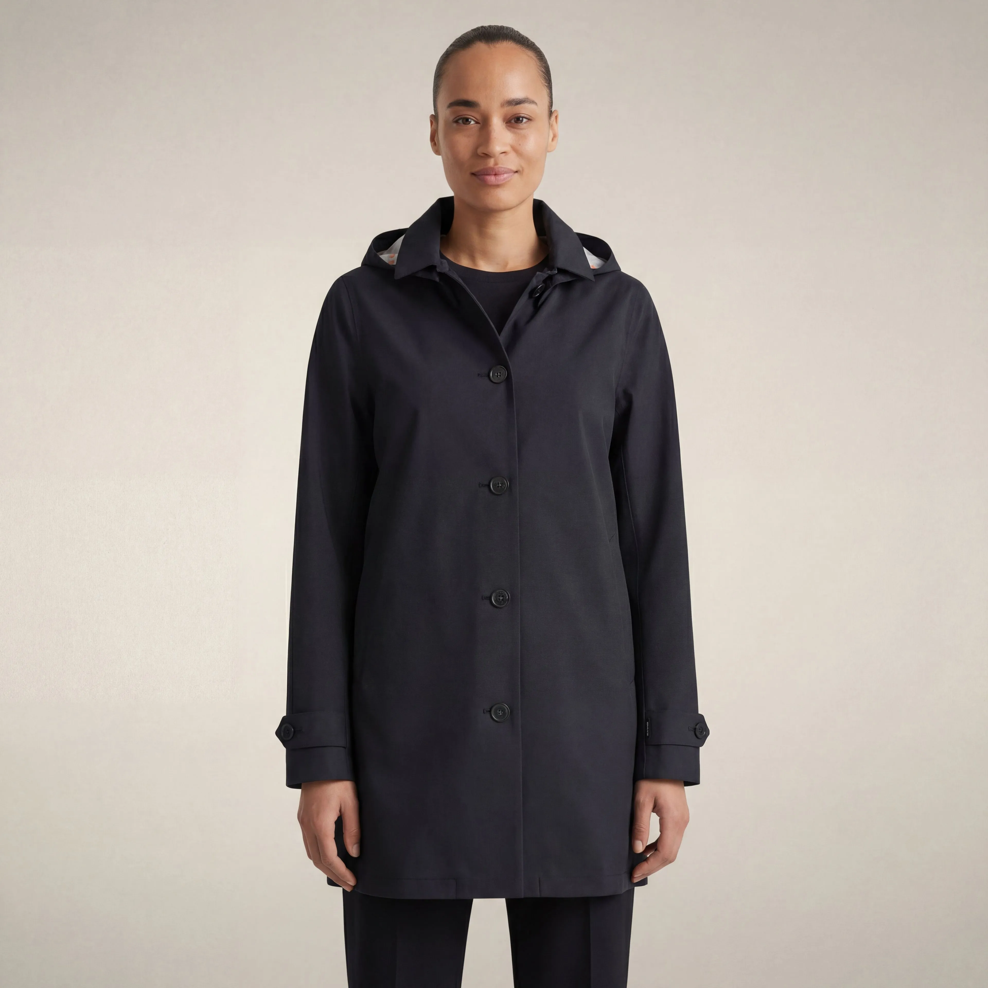 Women's hooded coat april in blue black sold by Save The Duck product image thumbnail 5