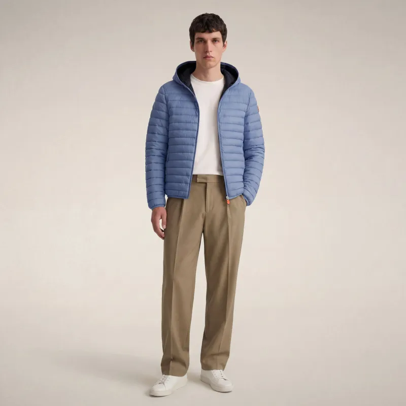 Men's Puffer Jacket Donald in Cornflower Blue sold by Save The Duck