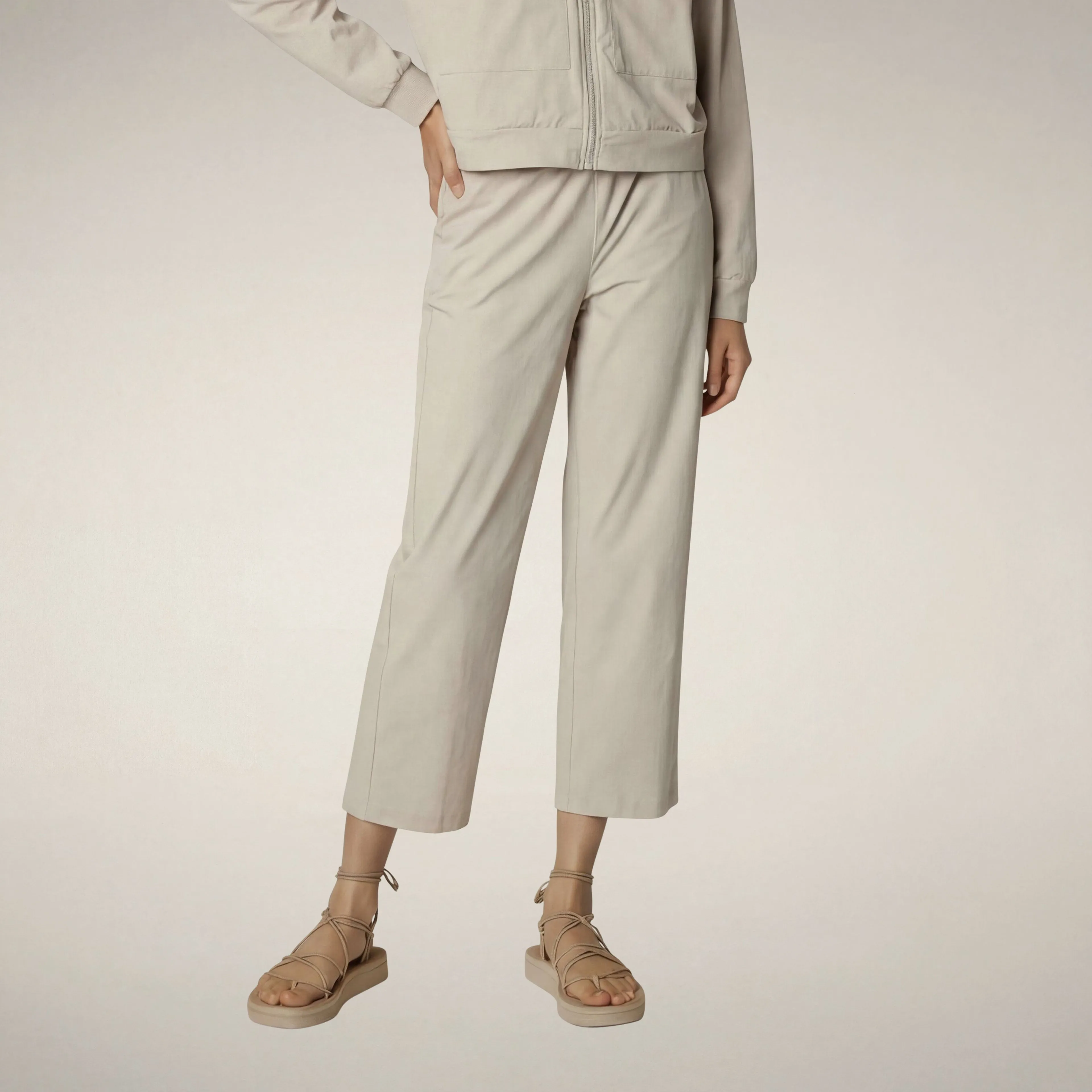 Women's pants milan in rainy beige sold by Save The Duck product image thumbnail 5
