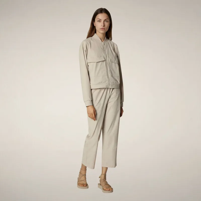 Women's pants milan in rainy beige made by Save The Duck