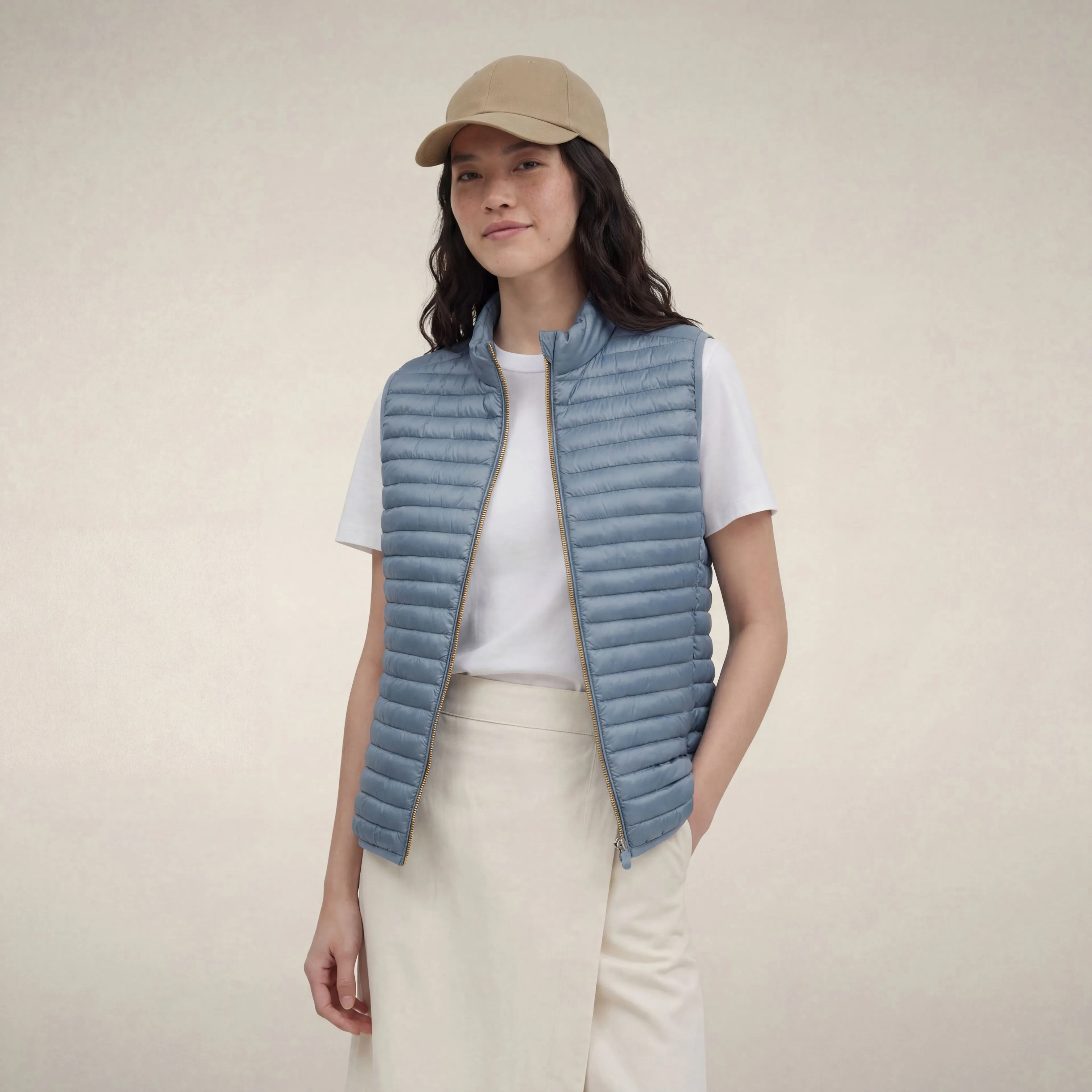 Women's Puffer Vest Arabella in Dusty Blue sold by Save The Duck product image thumbnail 5