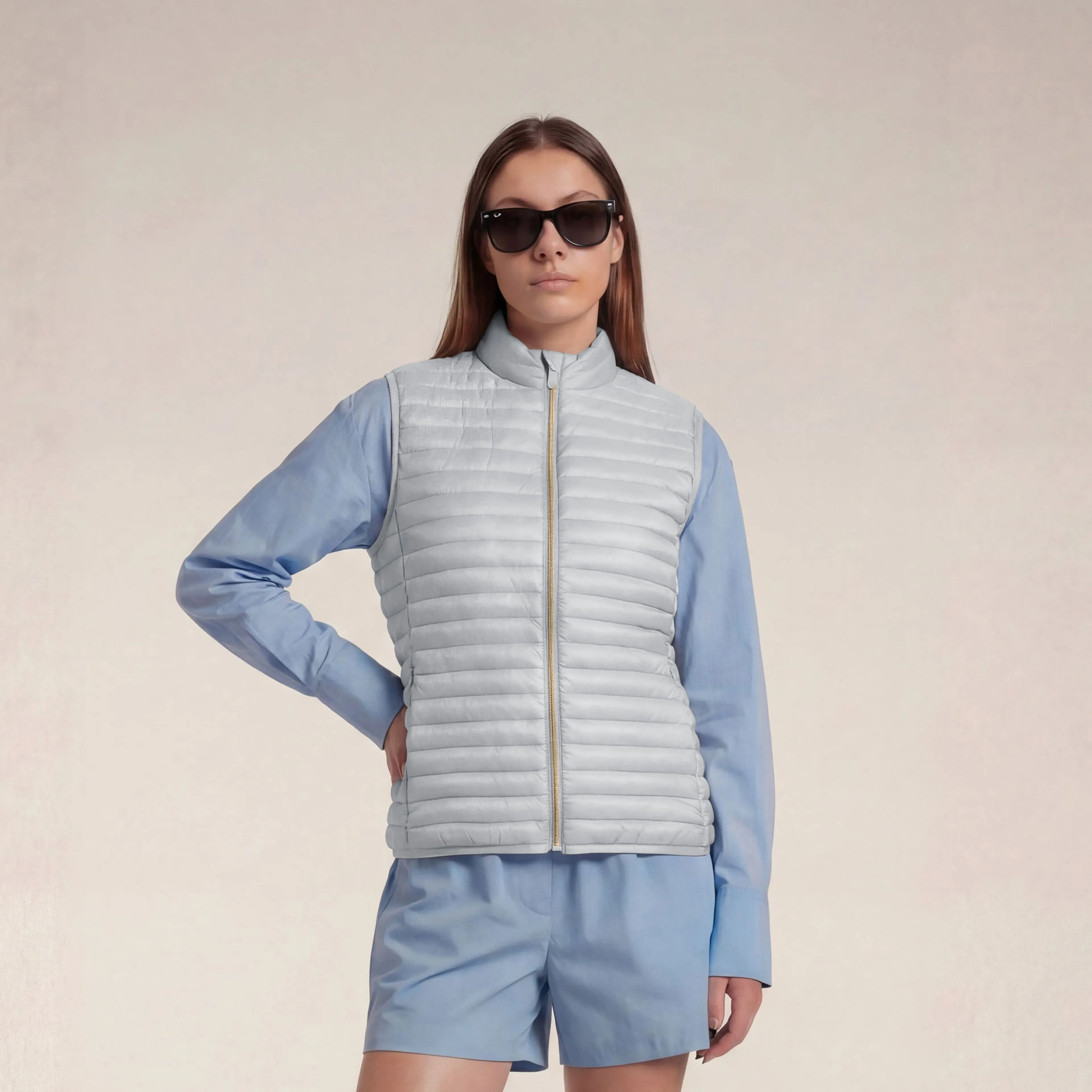 Women's vest arabella in fog grey sold by Save The Duck product image thumbnail 5