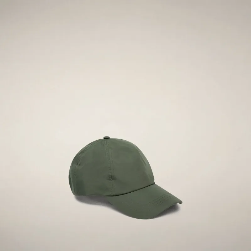 Unisex cap liscio cleber in thyme green made by Save The Duck