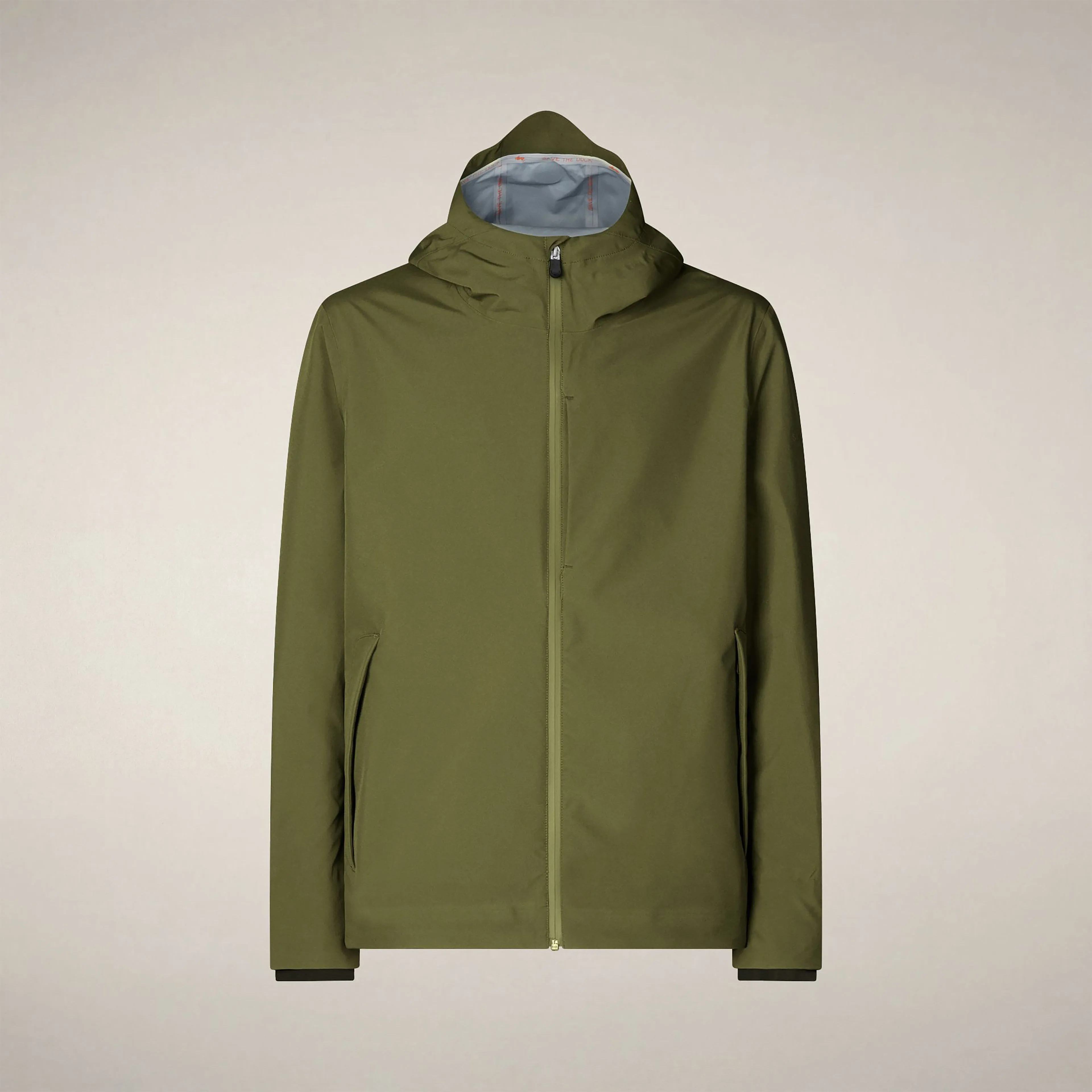 Men's hooded jacket jari in dusty olive sold by Save The Duck product image thumbnail 3
