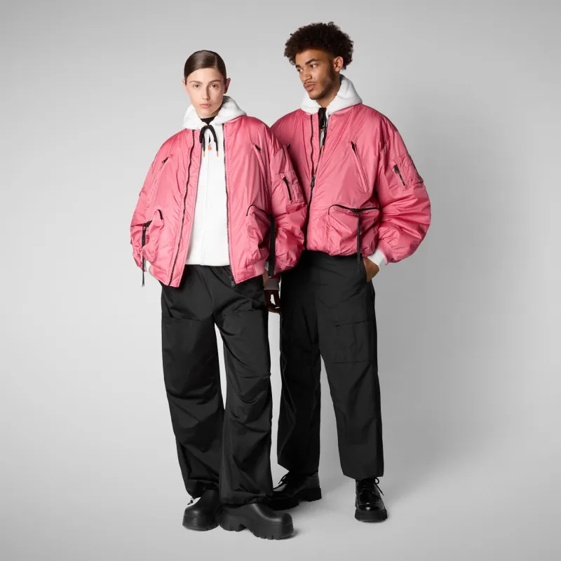 Unisex bomber jacket Usher in Bloom Pink made by Save The Duck