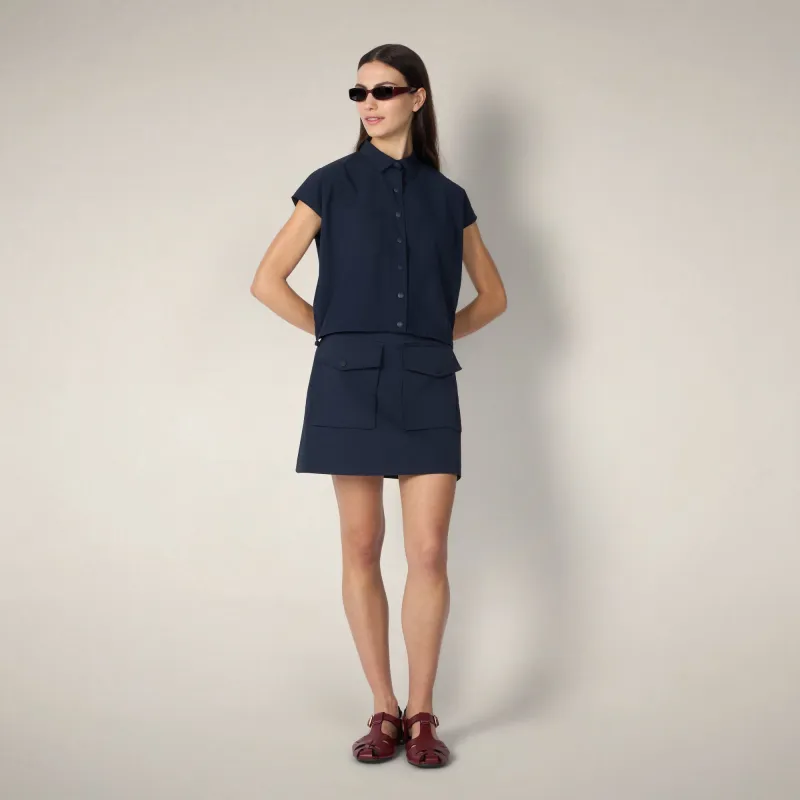 Women's Top Eisha in Navy Blue - ASAP made by Save The Duck