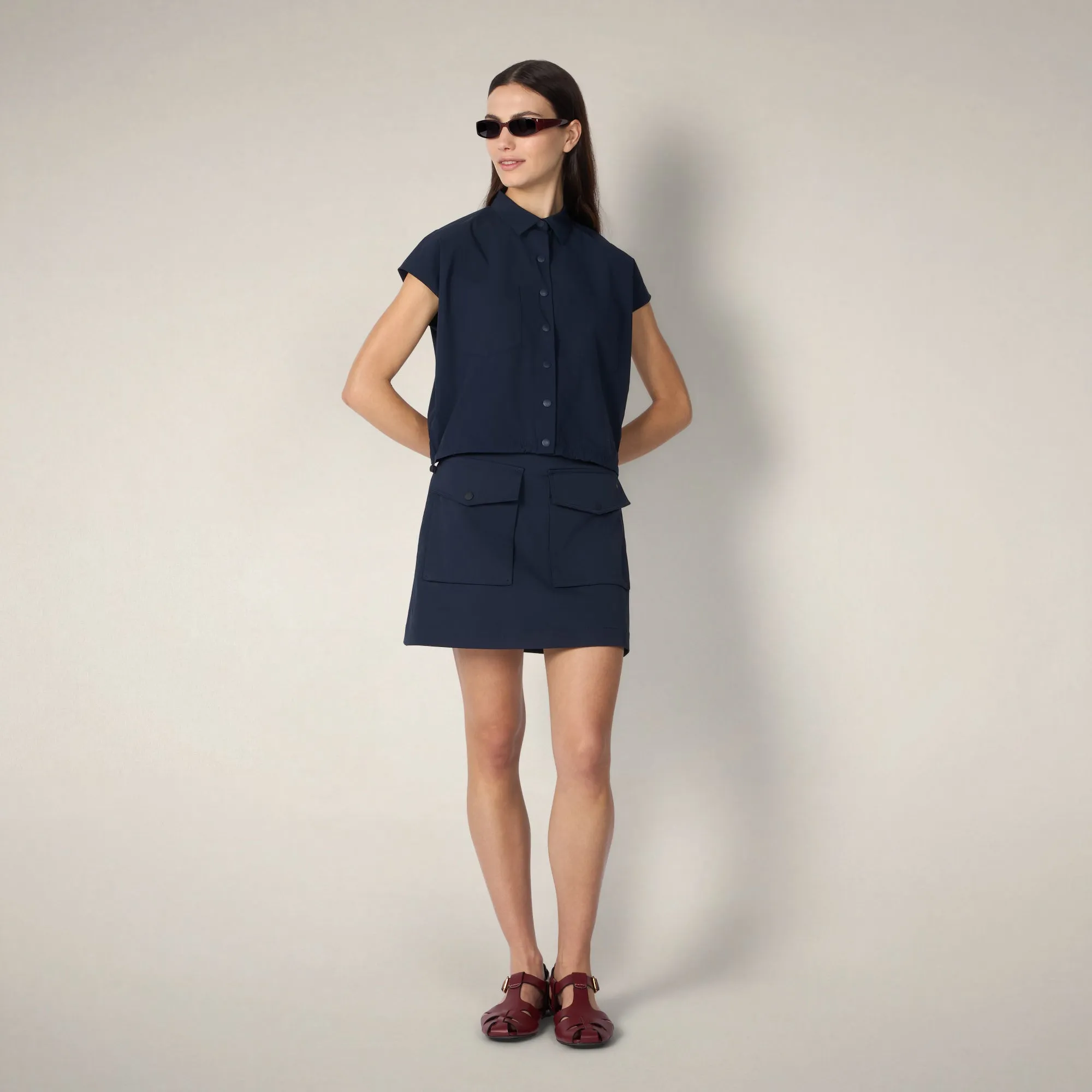 Women's Top Eisha in Navy Blue - ASAP sold by Save The Duck