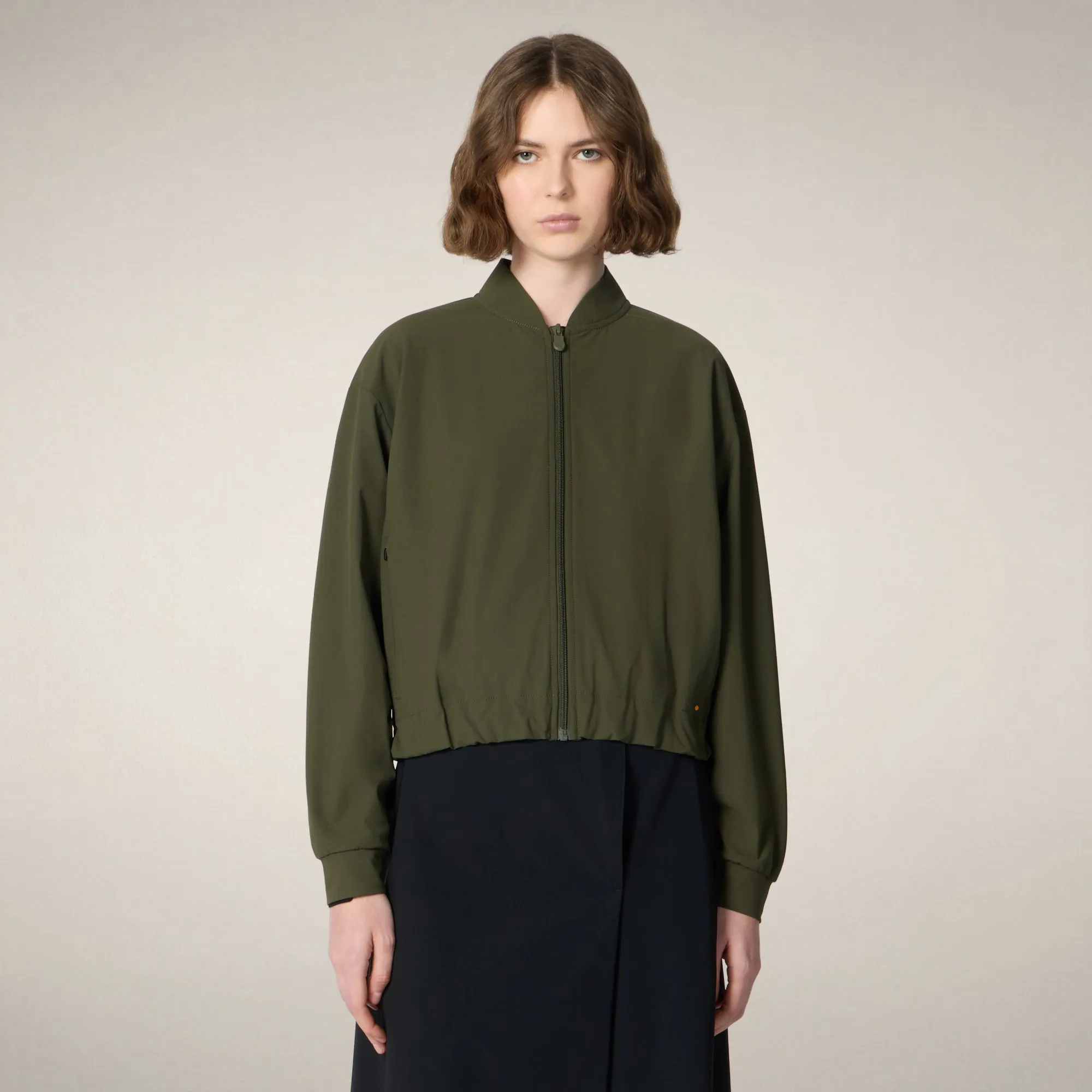 Women's Bomber Jacket Alana in Snake Green - FYI sold by Save The Duck product image thumbnail 5