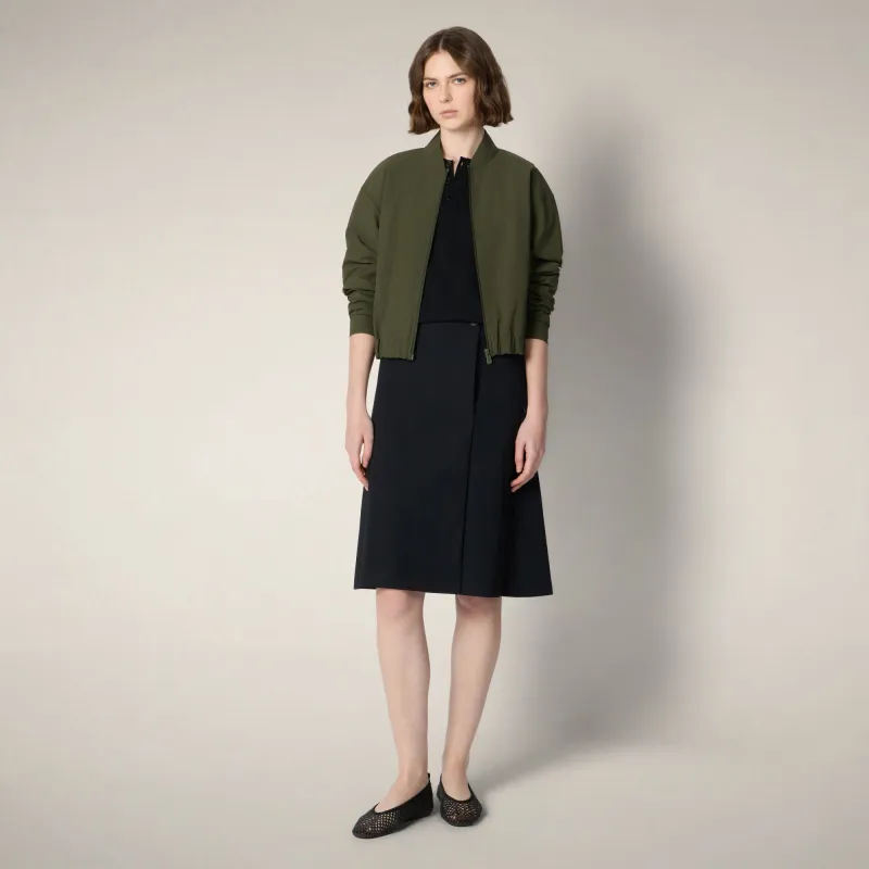 Women's Bomber Jacket Alana in Snake Green - FYI made by Save The Duck