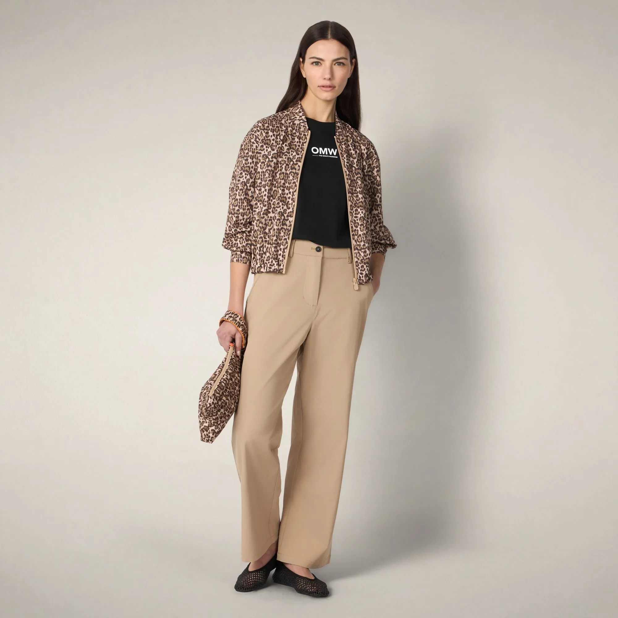Women's Bomber Jacket Alana with leopard print sold by Save The Duck