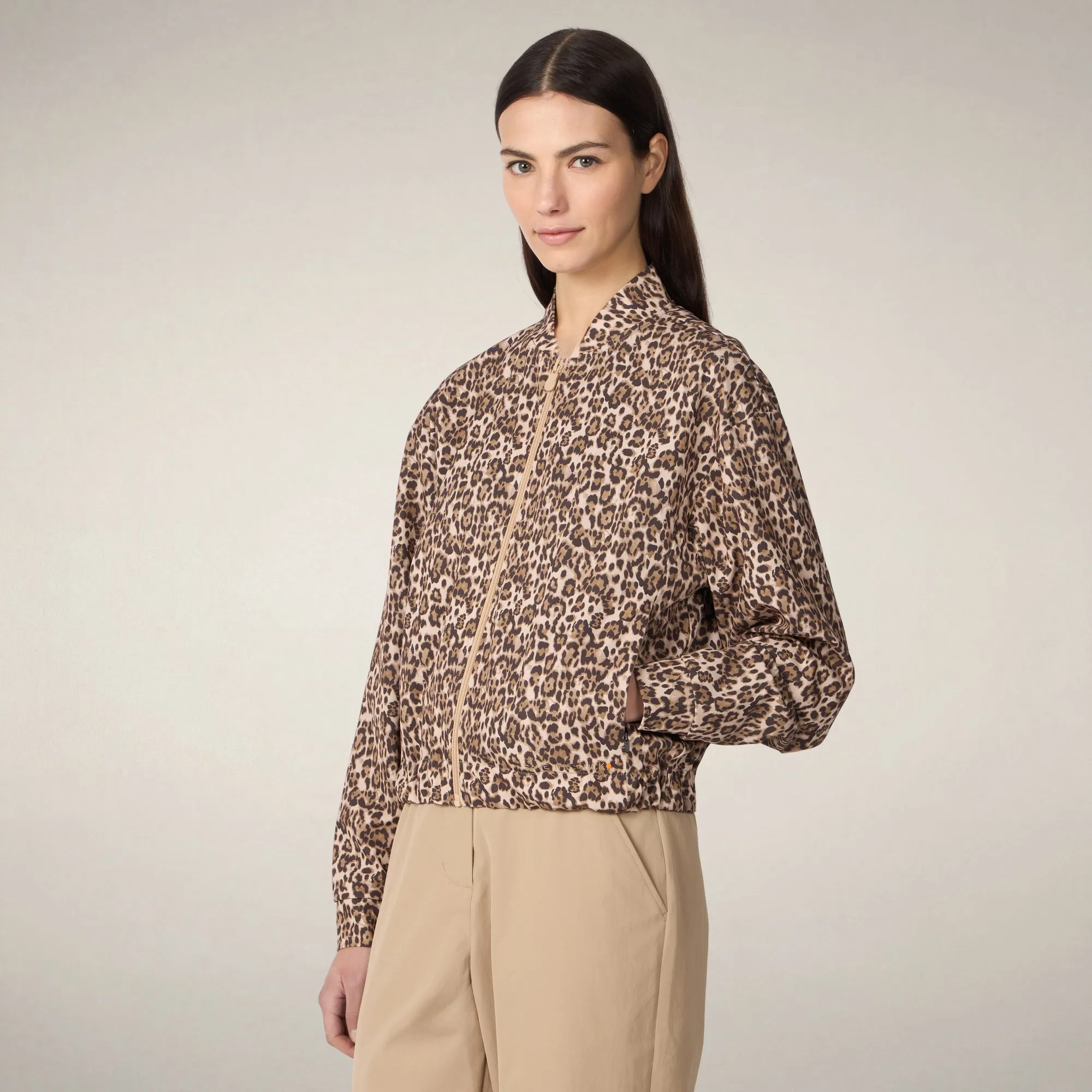 Women's Bomber Jacket Alana with leopard print sold by Save The Duck product image thumbnail 5