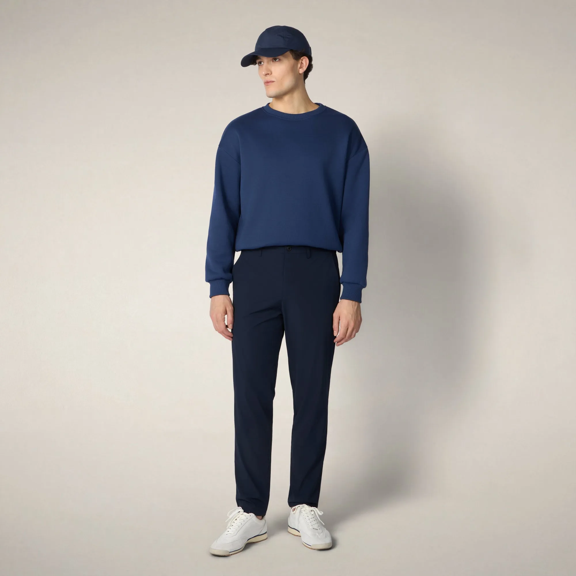 Men's Slim Pants Corbin L.32 in Navy Blue - ASAP sold by Save The Duck