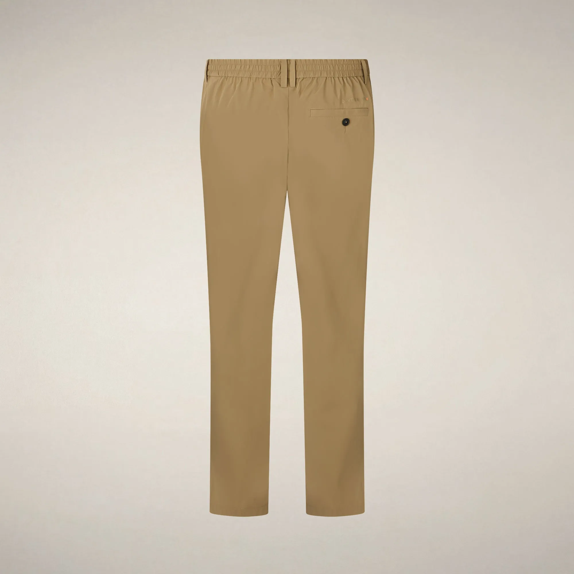 Men's Slim Pants Corbin L.32 in Khaki Brown - ASAP sold by Save The Duck product image thumbnail 4