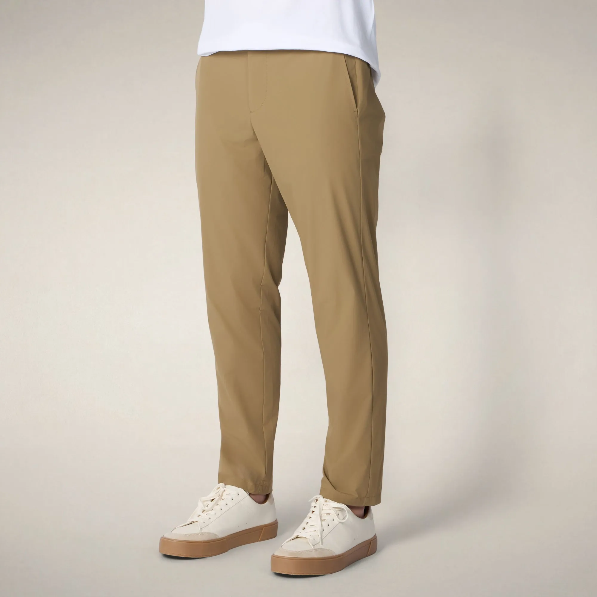 Men's Slim Pants Corbin L.32 in Khaki Brown - ASAP sold by Save The Duck product image thumbnail 5