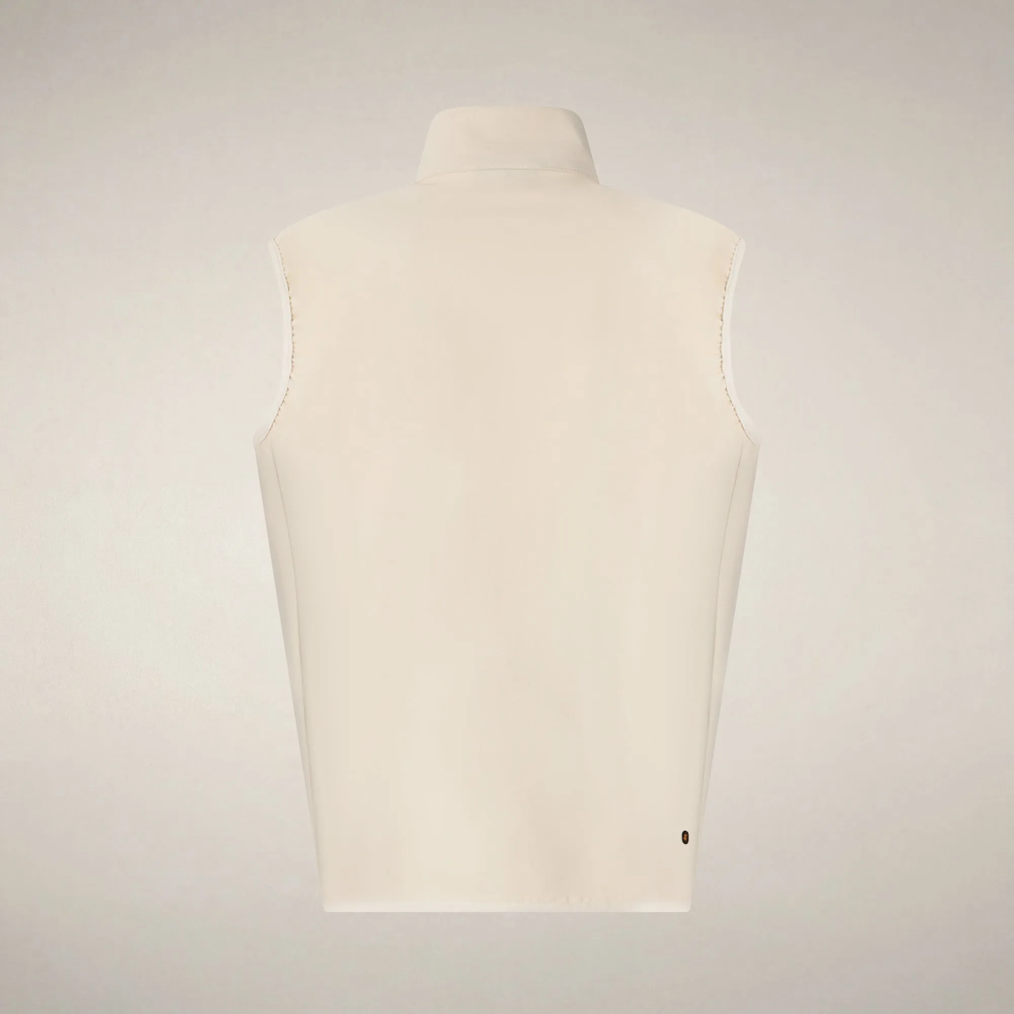 Men's puffer vest with quilted front in Rainy Beige FYI sold by Save The Duck product image thumbnail 4