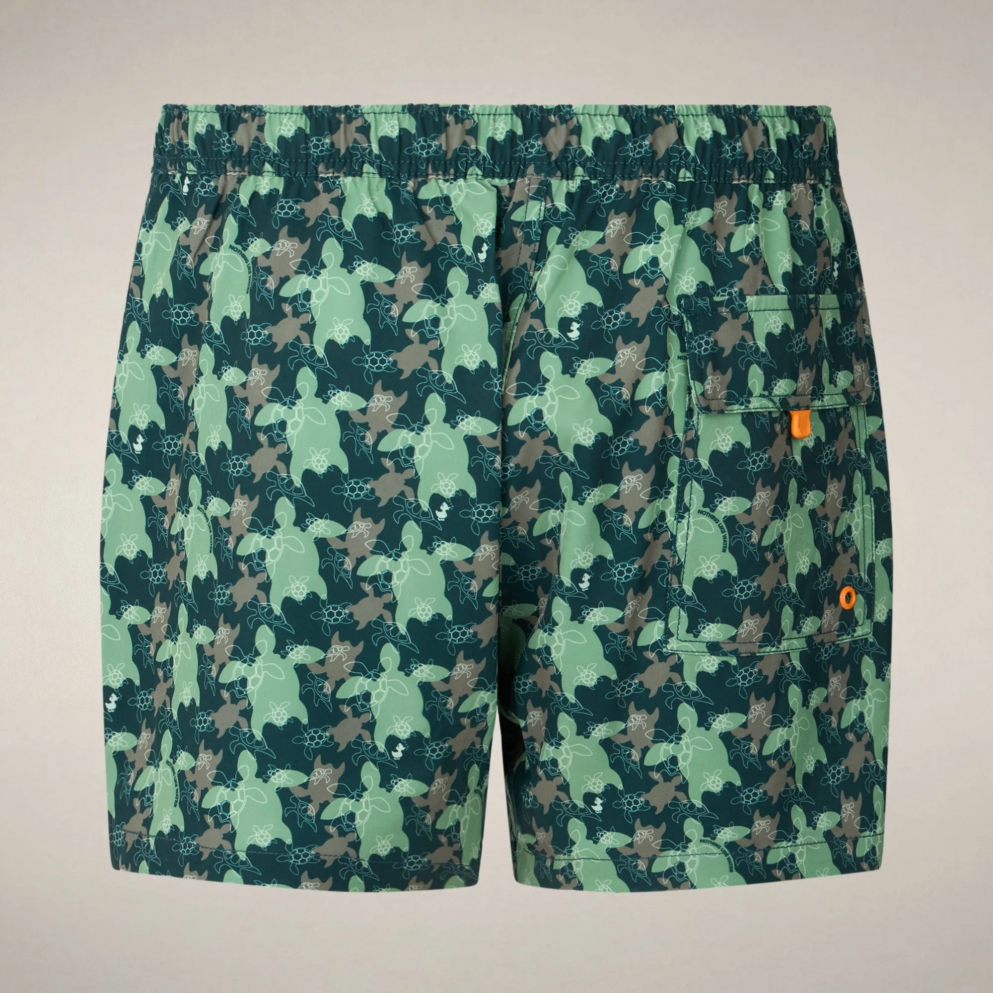 Men's Swim Shorts Ademir with turtle camouflage print sold by Save The Duck product image thumbnail 4
