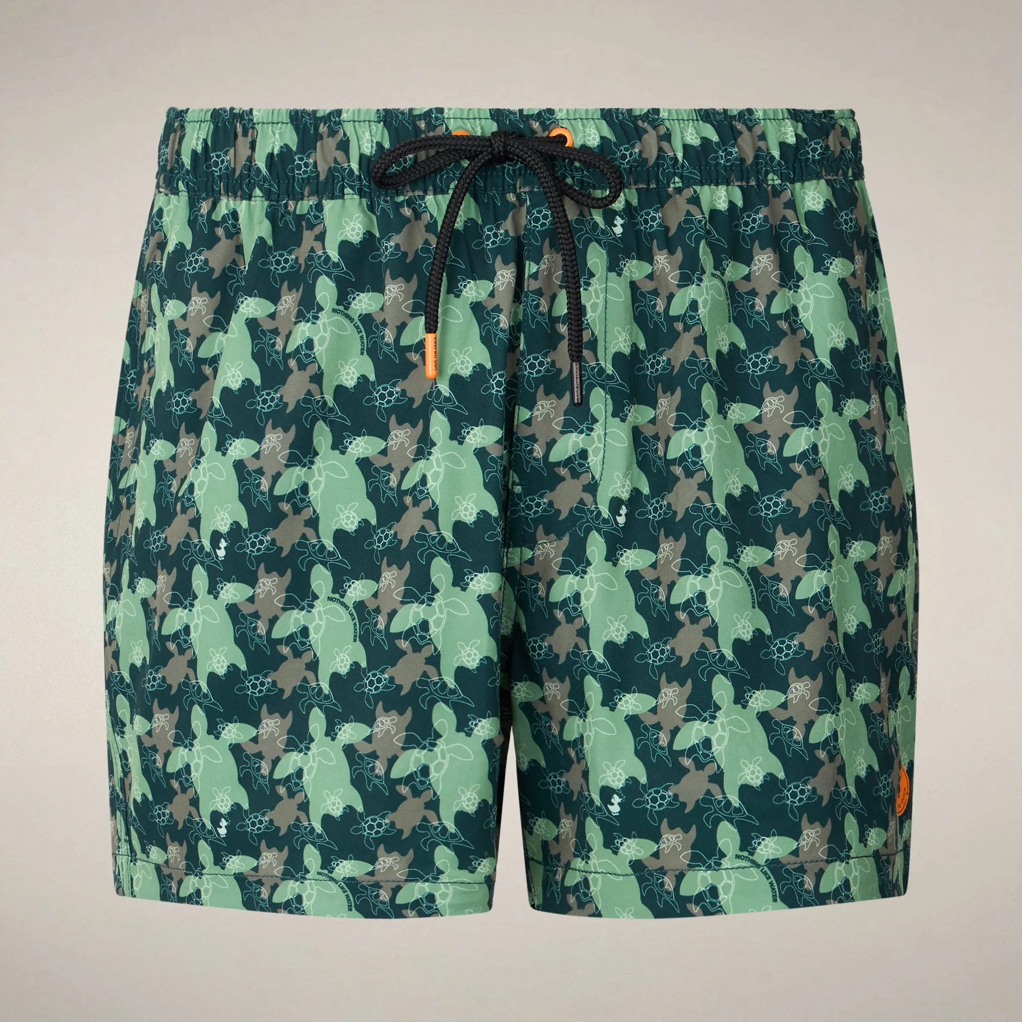Men's Swim Shorts Ademir with turtle camouflage print sold by Save The Duck product image thumbnail 3