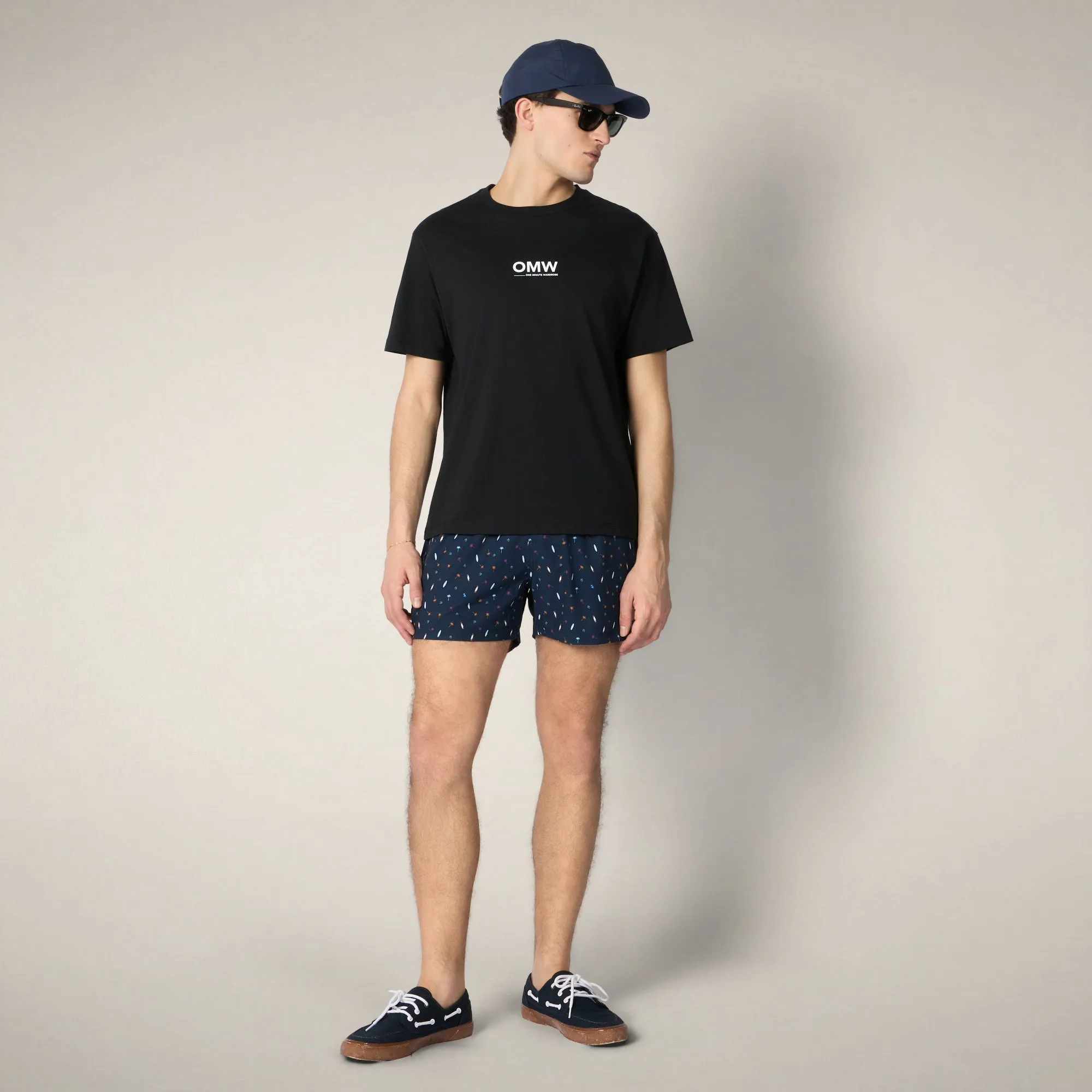 Men's Swim Shorts Ademir with palms & surfboards print sold by Save The Duck