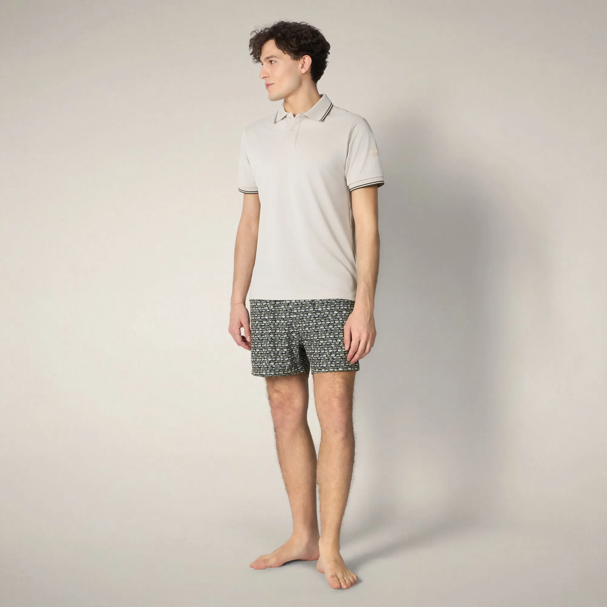 Men's Swim Shorts Ademir with green fish sold by Save The Duck