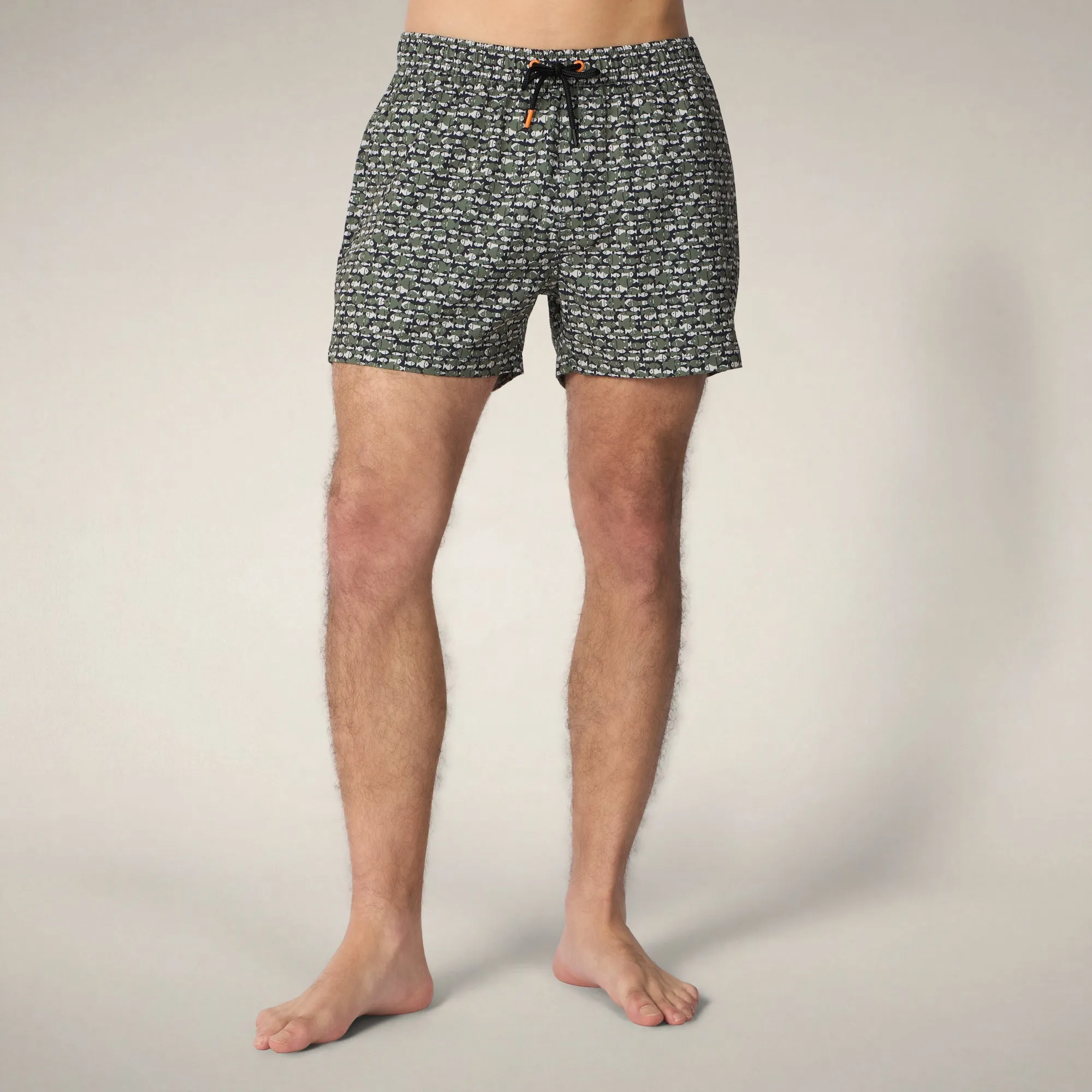 Men's Swim Shorts Ademir with green fish sold by Save The Duck product image thumbnail 5