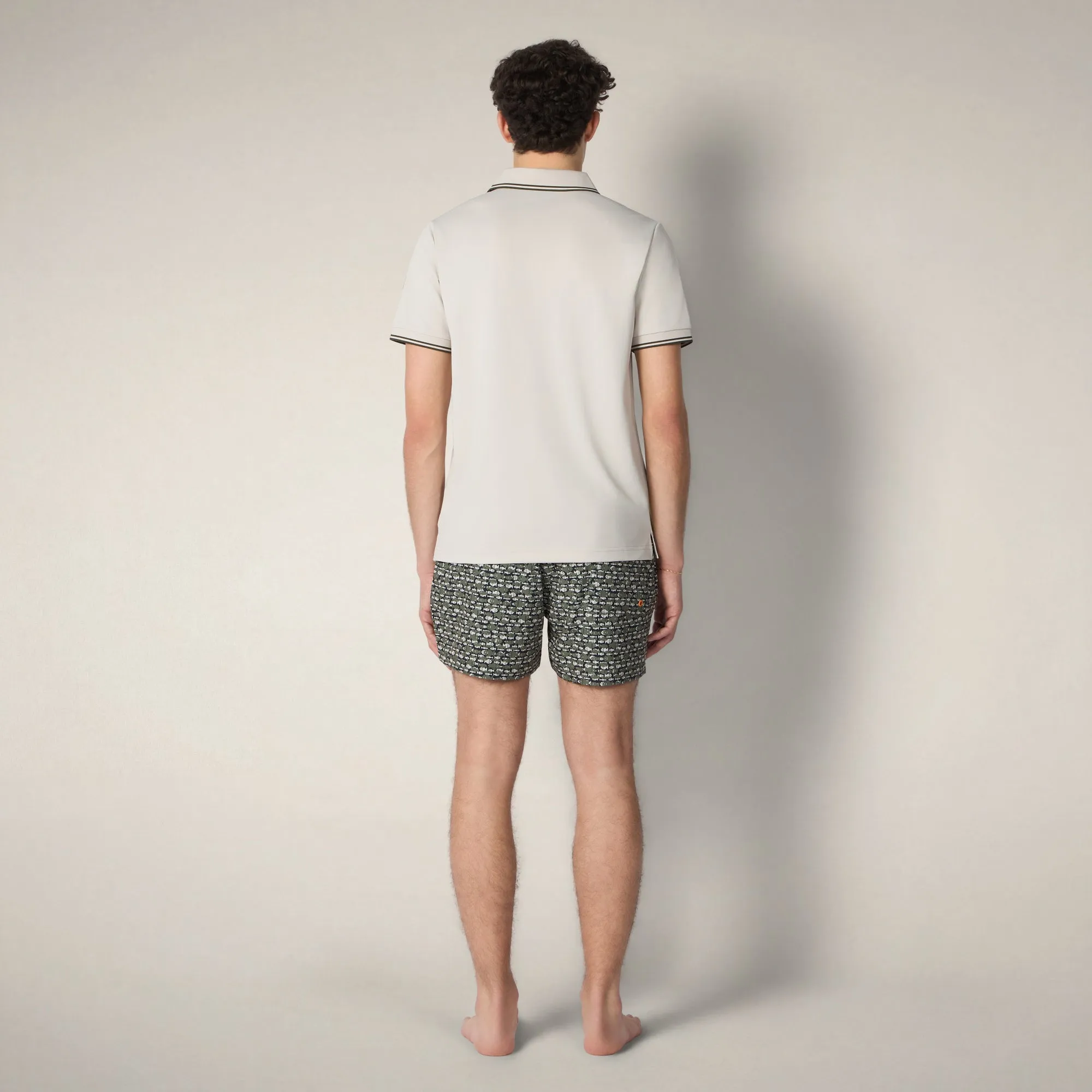 Men's Swim Shorts Ademir with green fish sold by Save The Duck product image thumbnail 2