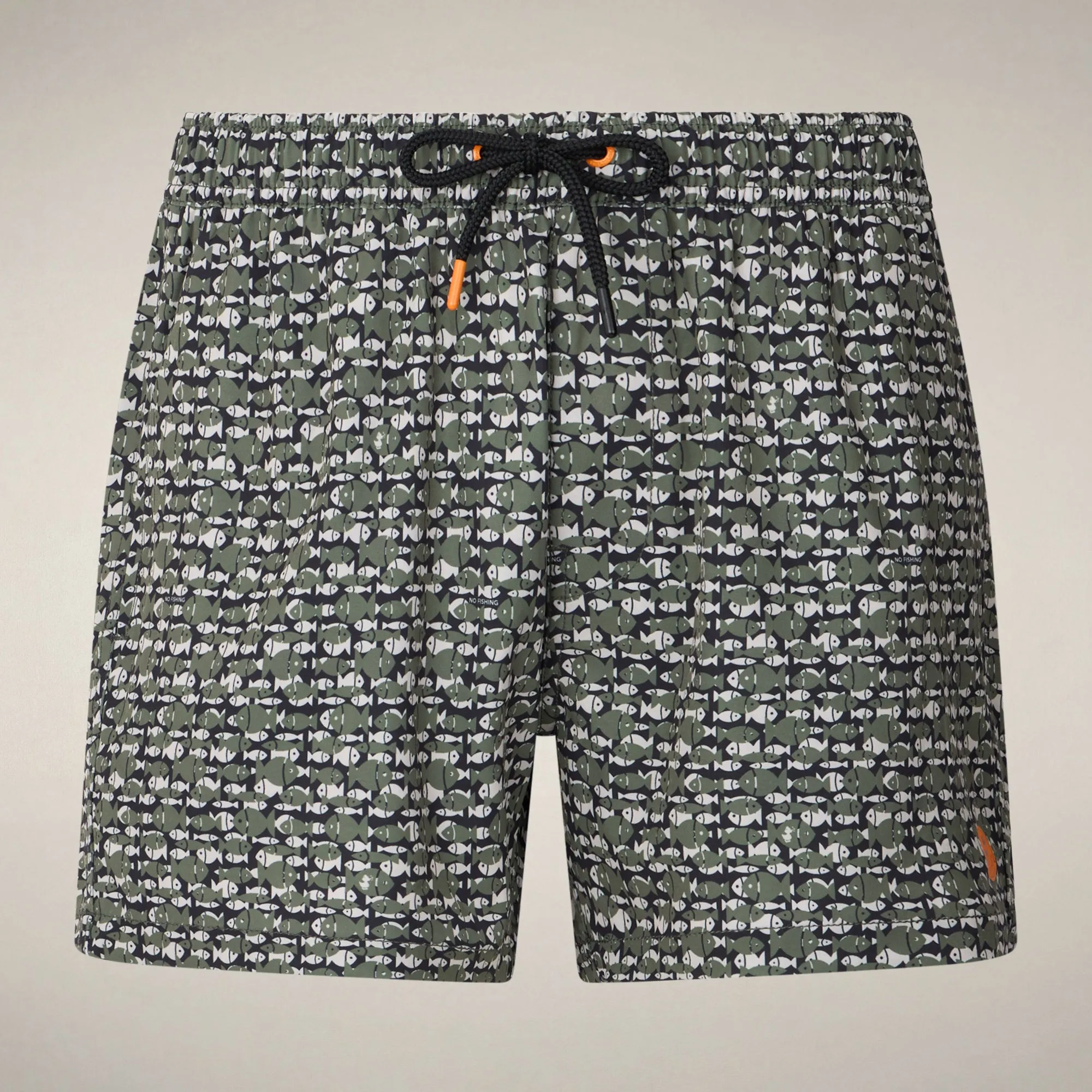 Men's Swim Shorts Ademir with green fish sold by Save The Duck product image thumbnail 3