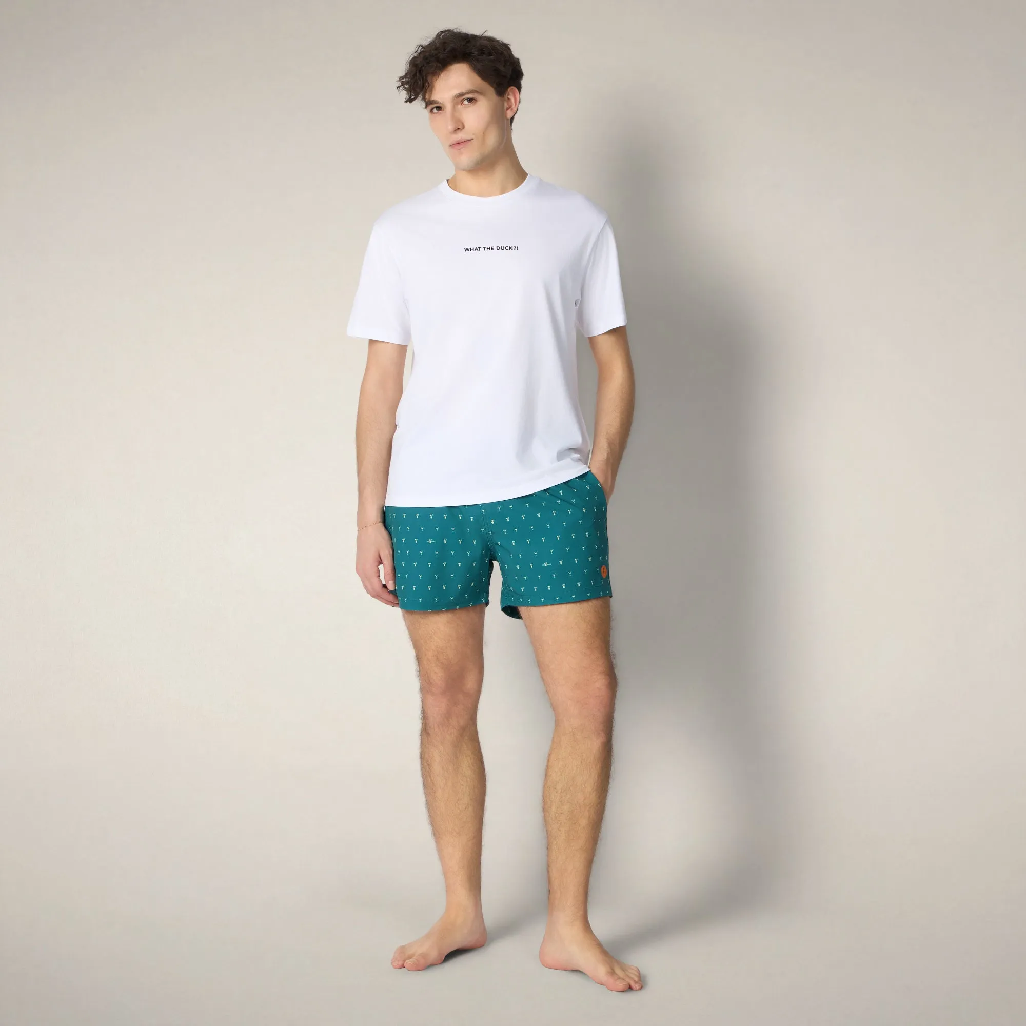 Men's Swim Shorts Ademir with cocktails print sold by Save The Duck