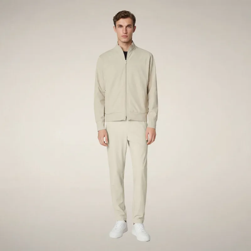 Men's chino slim fit steve in rainy beige made by Save The Duck