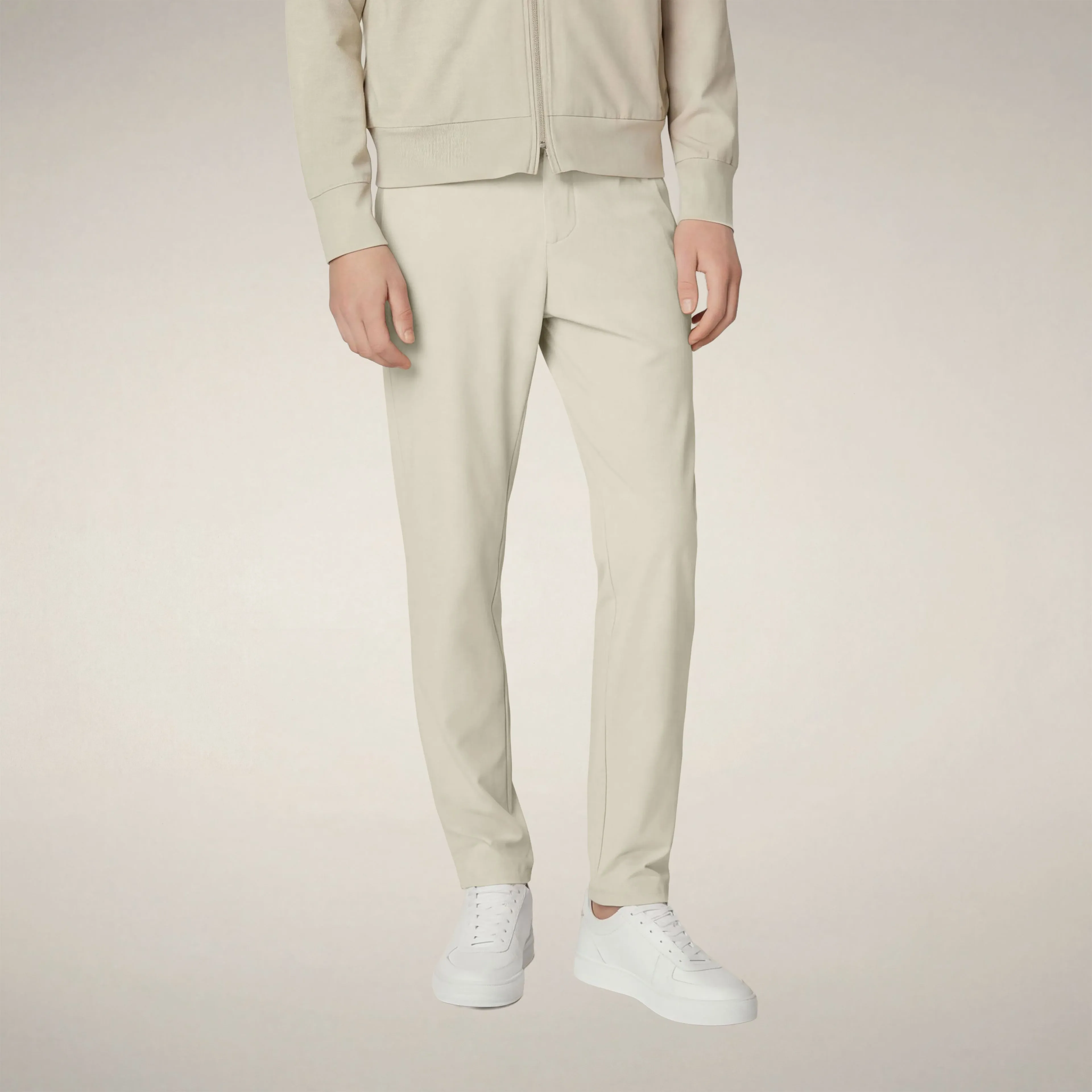 Men's chino slim fit steve in rainy beige sold by Save The Duck product image thumbnail 5