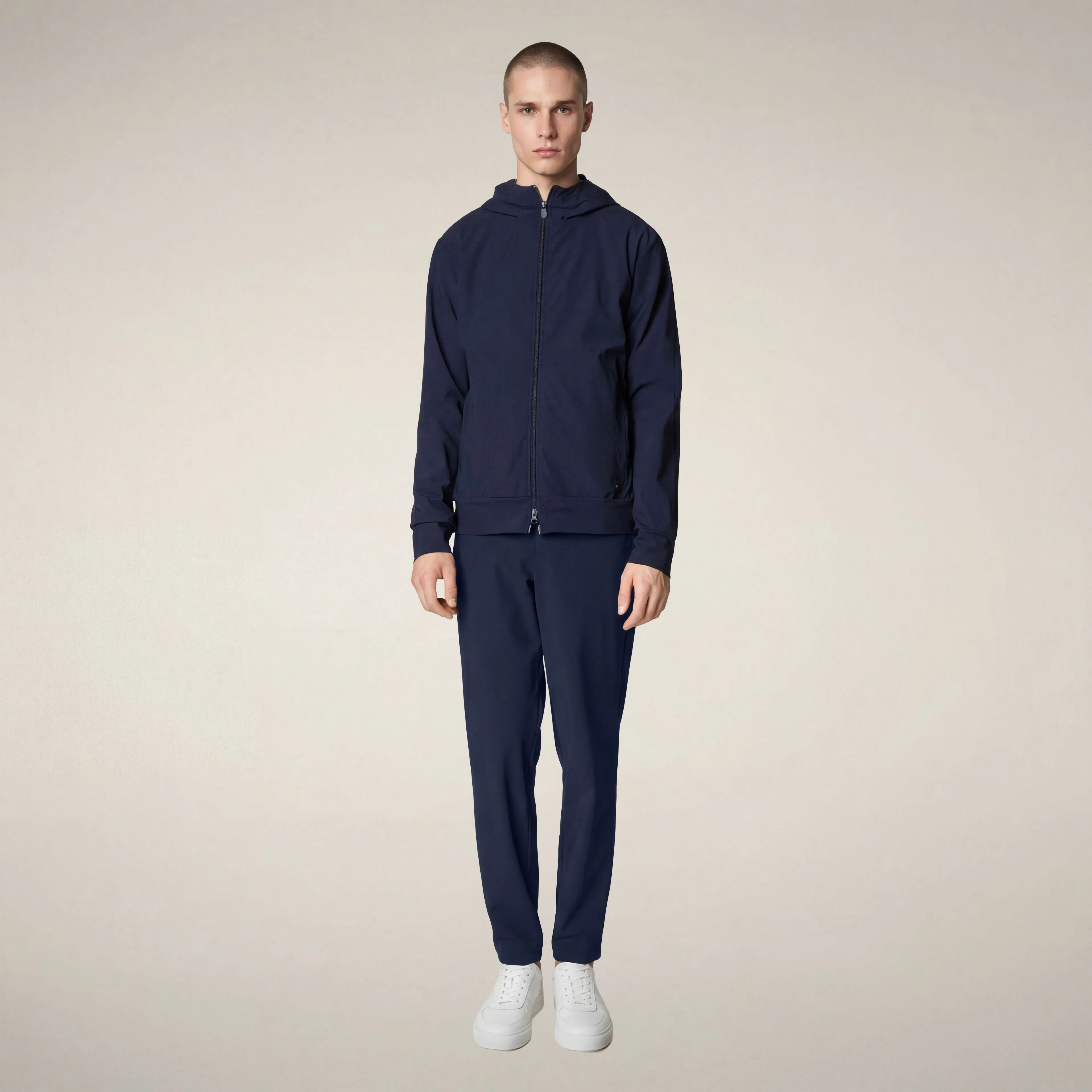 Men's chino slim fit steve in navy blue sold by Save The Duck