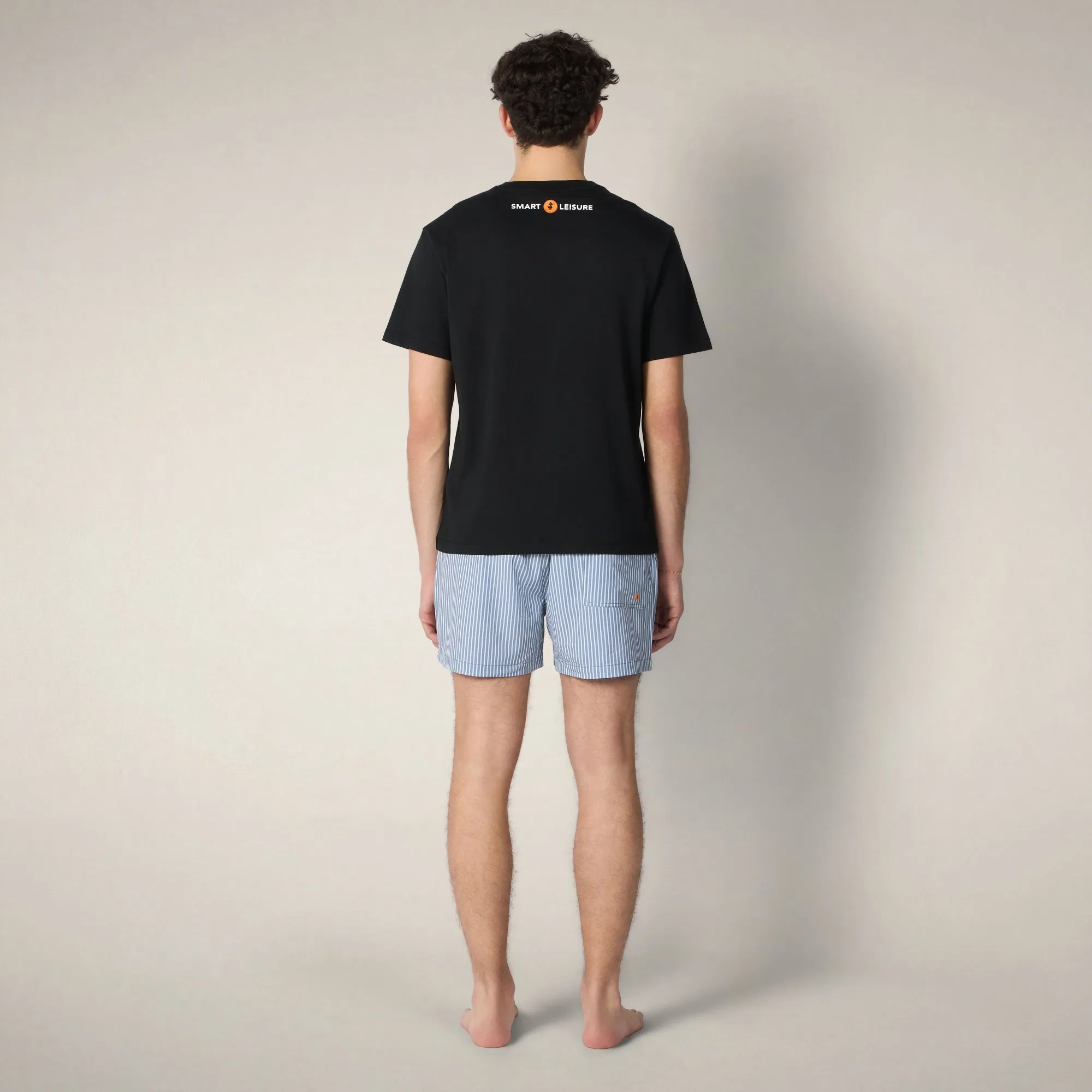 Men's Swim Shorts Ademir with oxford stripes sold by Save The Duck product image thumbnail 2