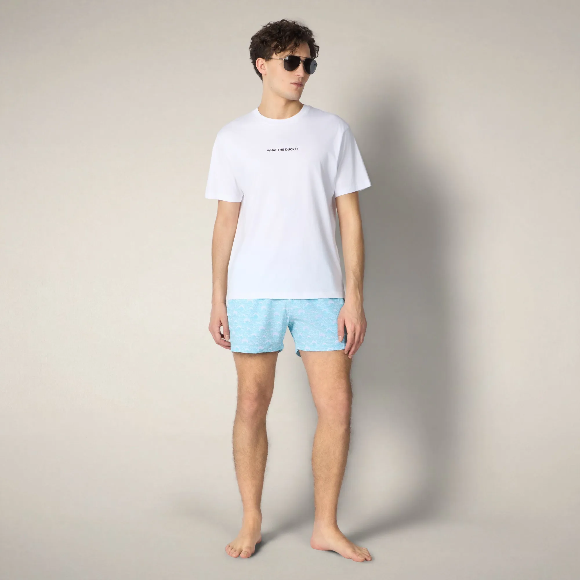 Men's Swim Shorts Ademir with japanese waves print sold by Save The Duck