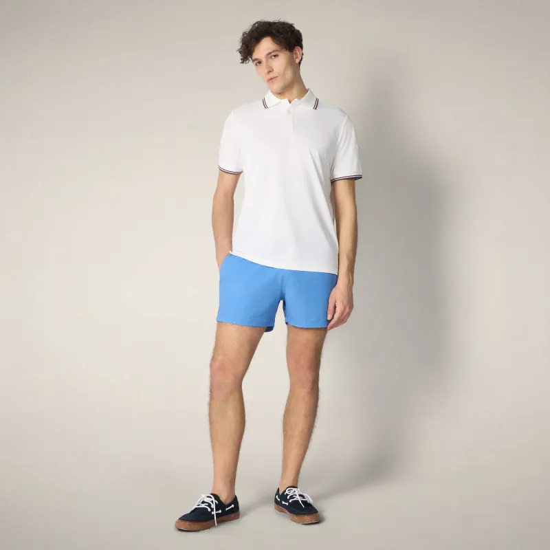 Men's Swim Shorts Ademir with chambray print made by Save The Duck