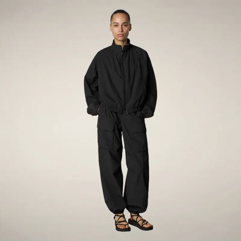 Women's cargo pants neoma in black made by Save The Duck