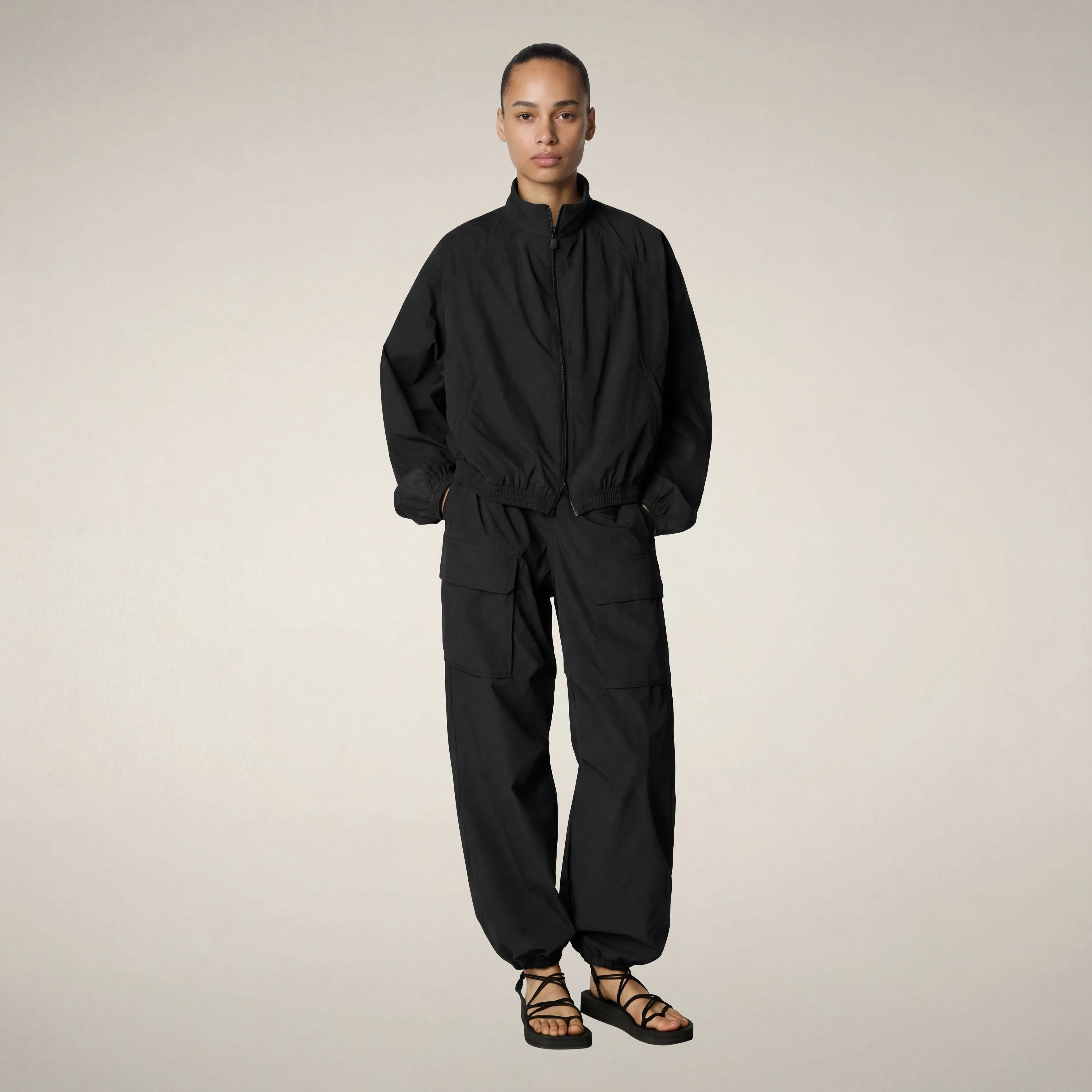 Women's cargo pants neoma in black sold by Save The Duck