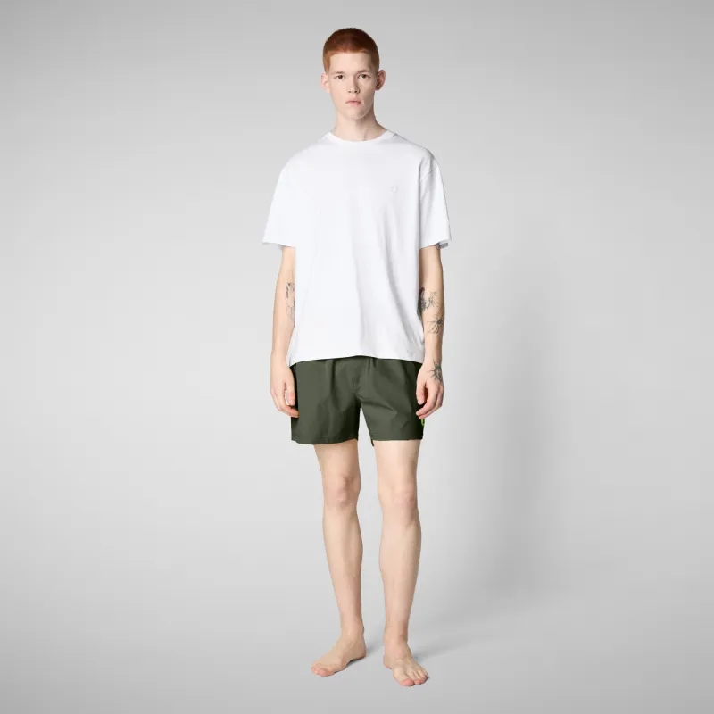 Men's Swim Shorts Demna in Snake Green made by Save The Duck