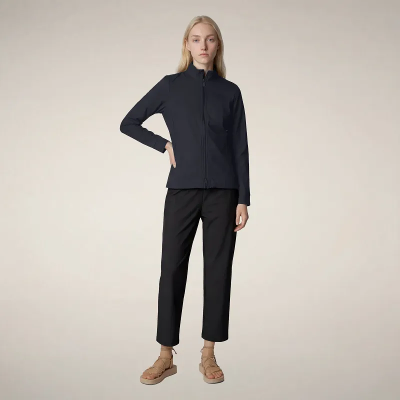 Women's Jacket Pella in Blue black made by Save The Duck