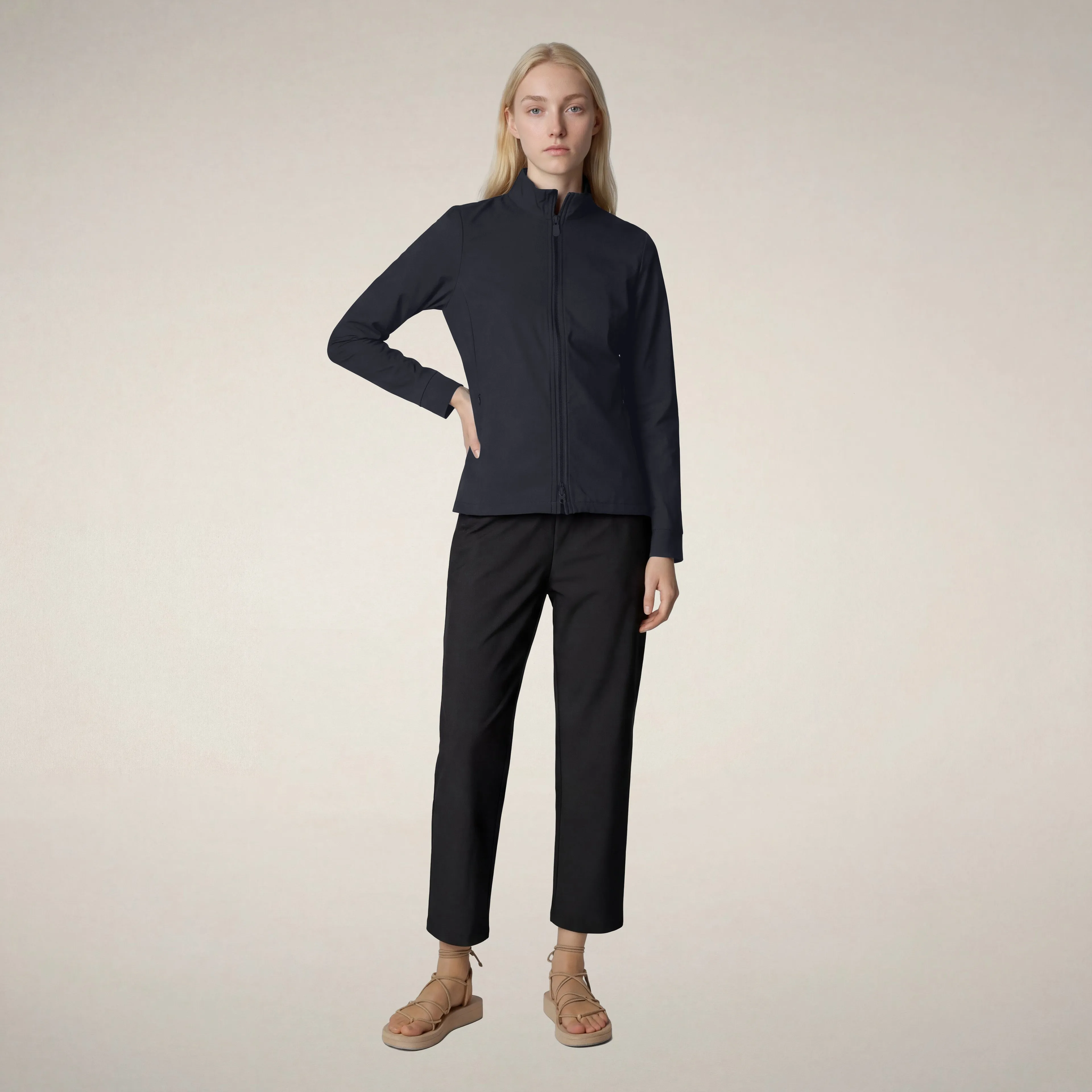 Women's Jacket Pella in Blue black sold by Save The Duck