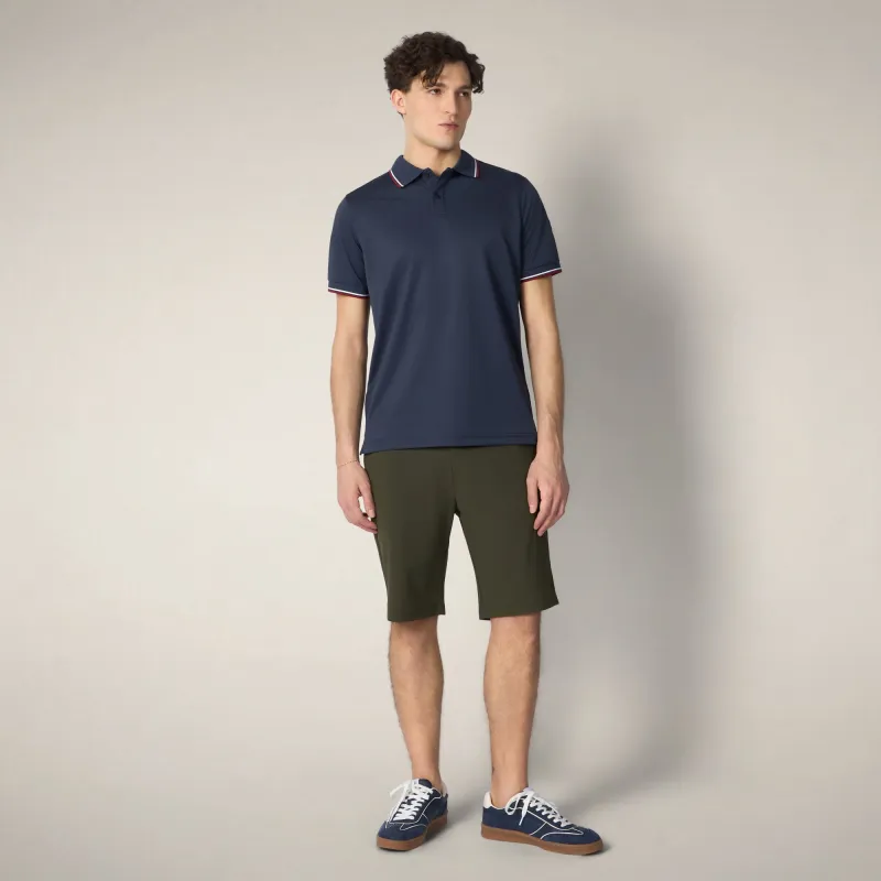 Men's Polo Hari in Navy Blue made by Save The Duck