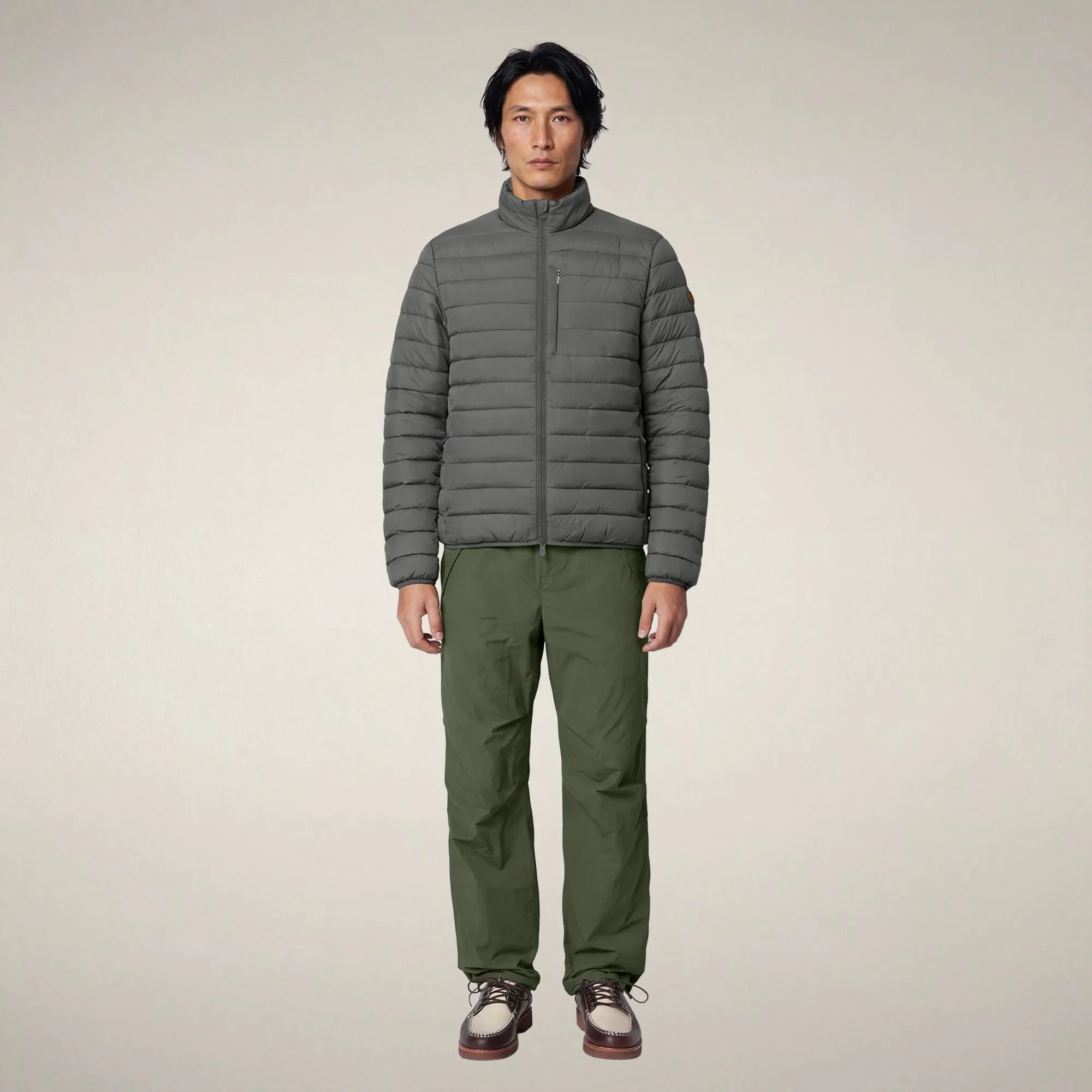 Men's Puffer Jacket Erion in Gunmetal Grey sold by Save The Duck