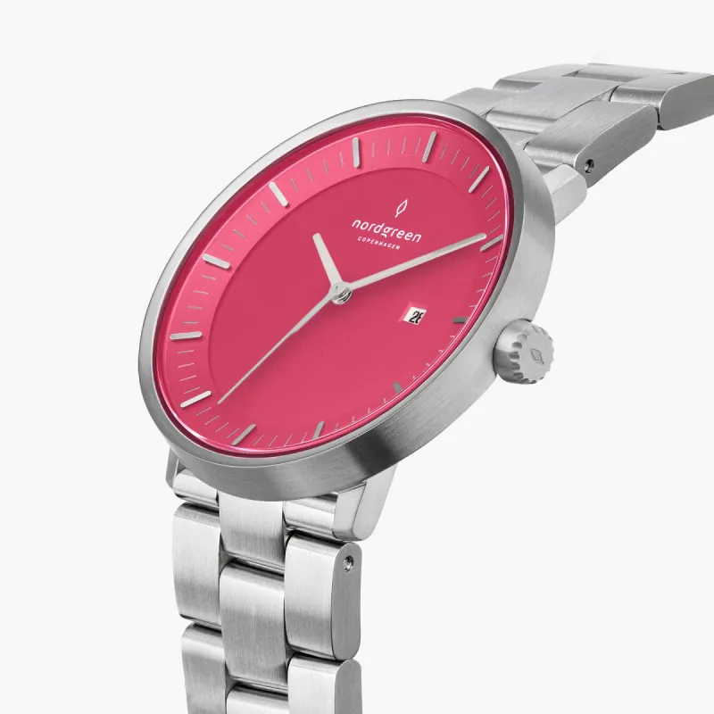 Philosopher | Pink Dial - 3-Link made by Nordgreen