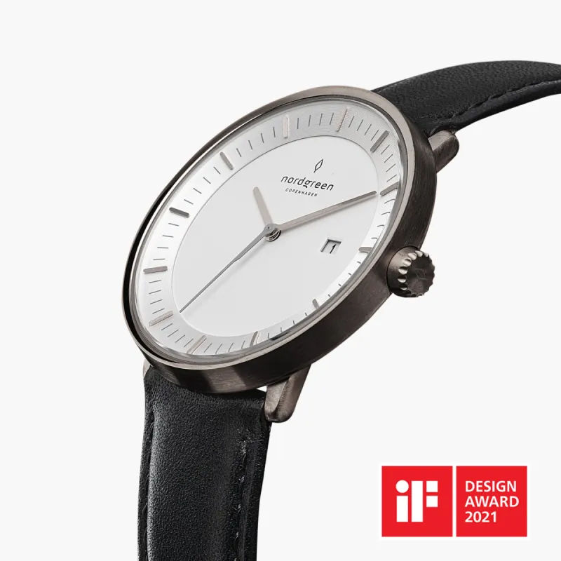Philosopher Gun Metal 40mm sold by Nordgreen