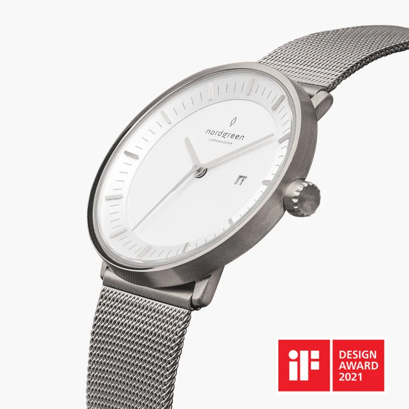 Philosopher Silver 36mm made by Nordgreen